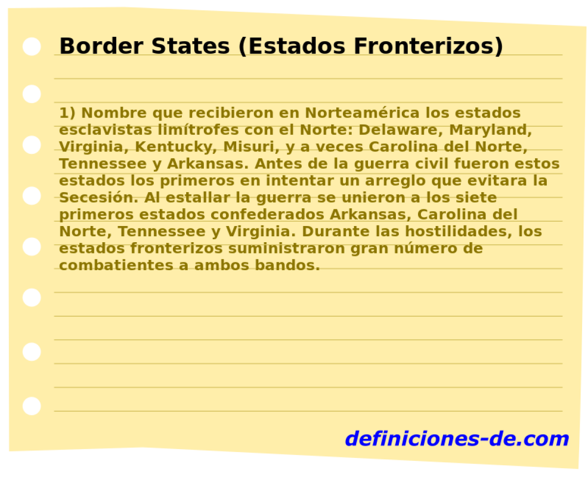 Border States (Estados Fronterizos) 