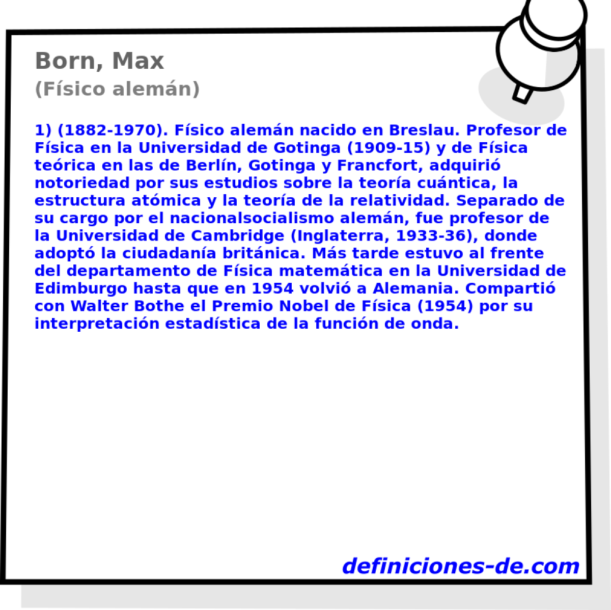 Born, Max (Fsico alemn)