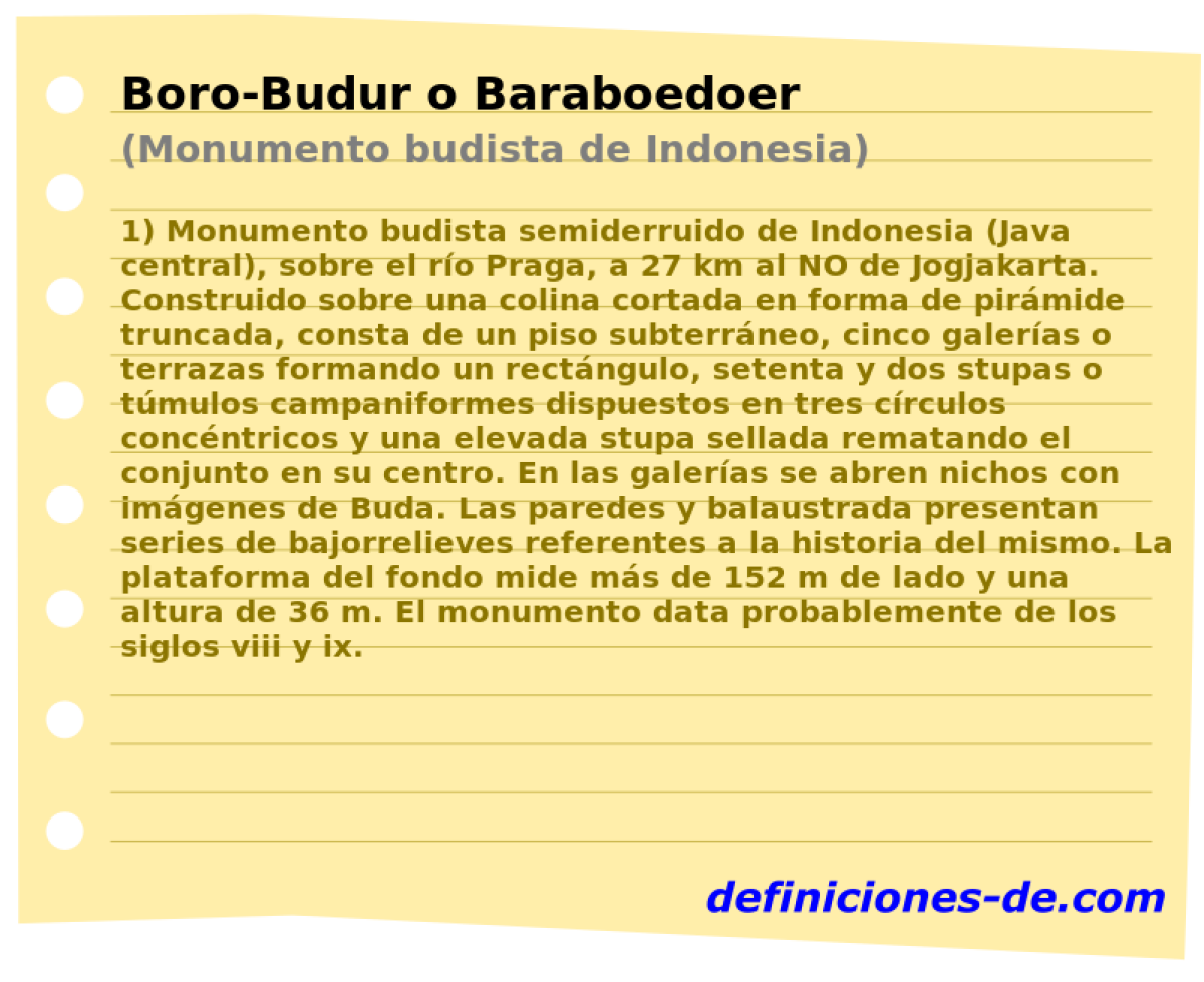 Boro-Budur o Baraboedoer (Monumento budista de Indonesia)