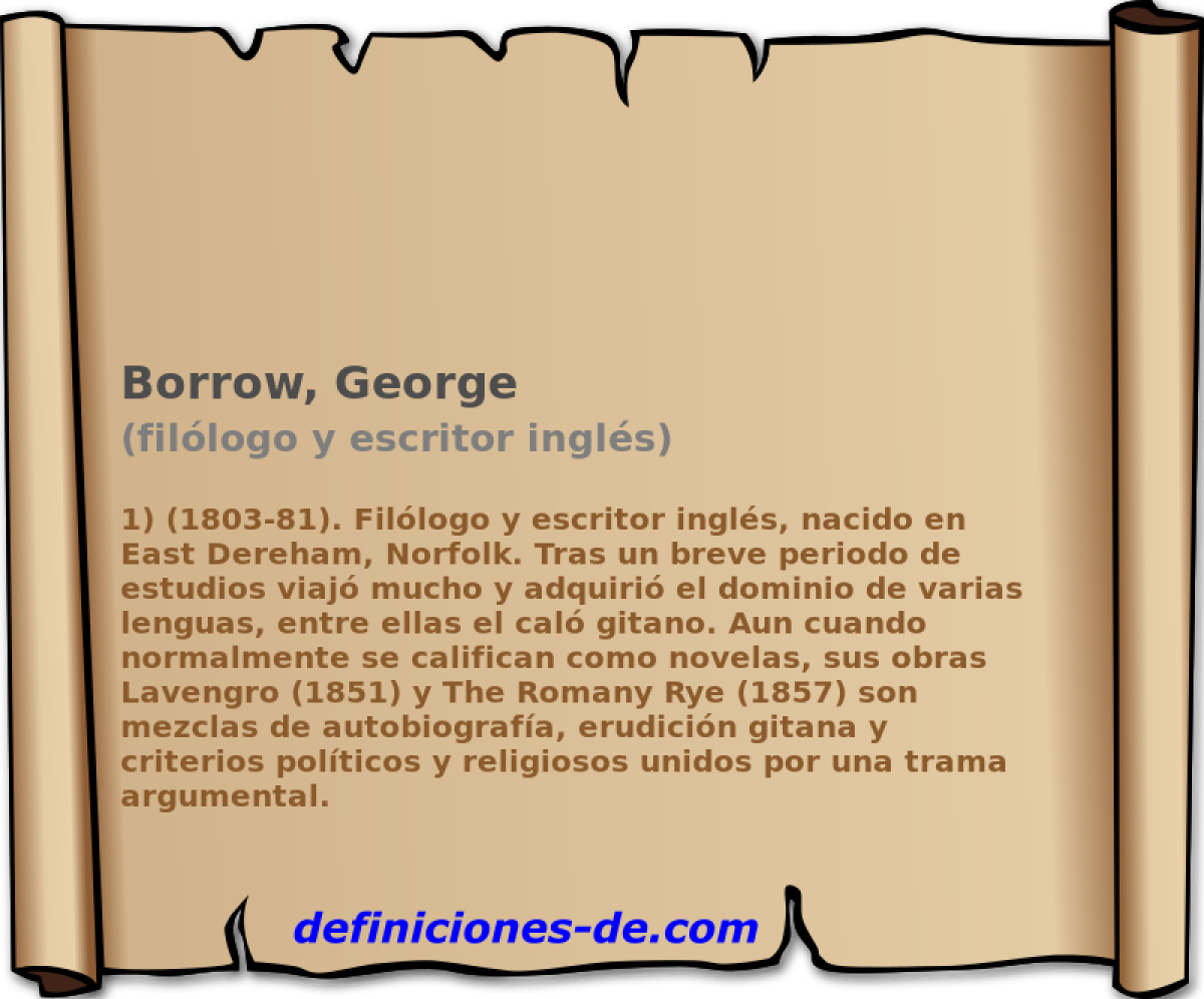 Borrow, George (fillogo y escritor ingls)