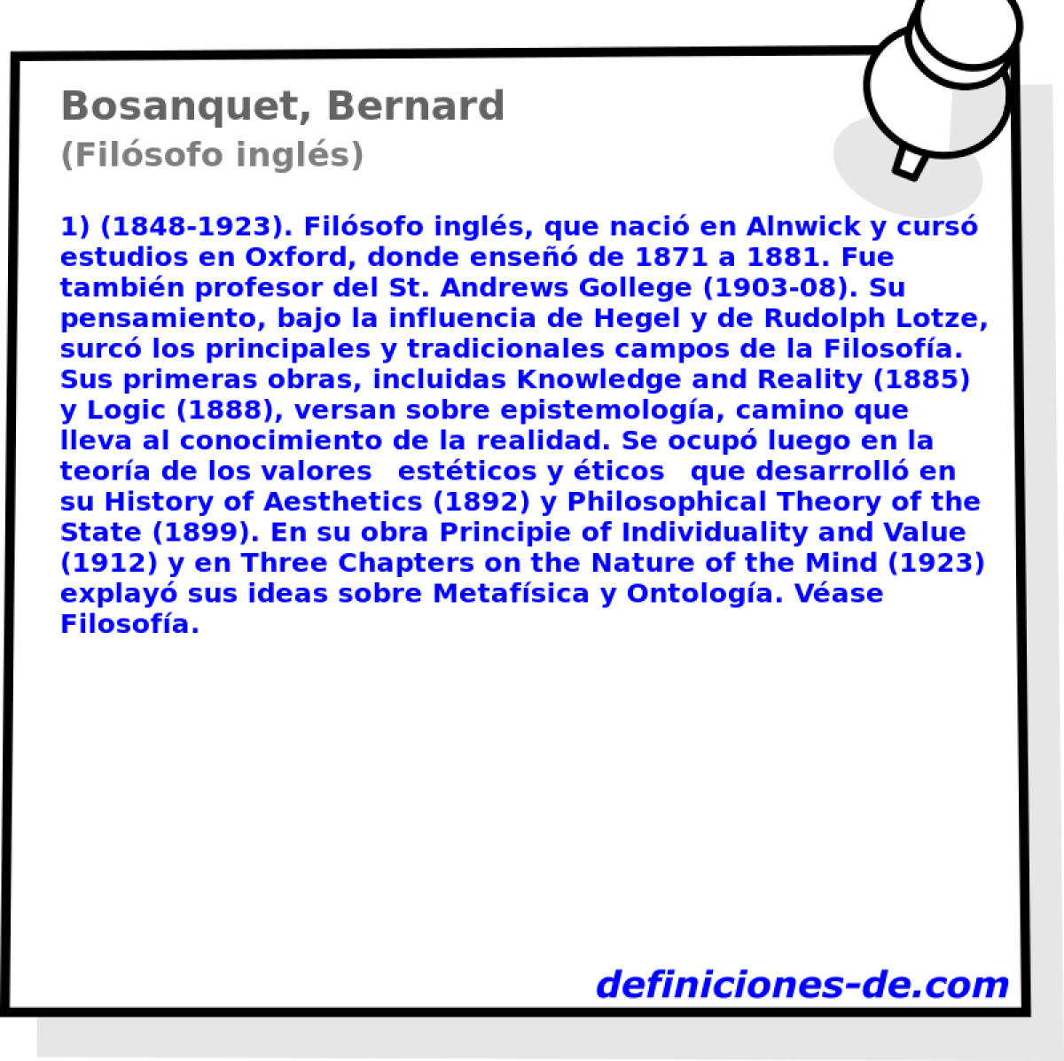 Bosanquet, Bernard (Filsofo ingls)