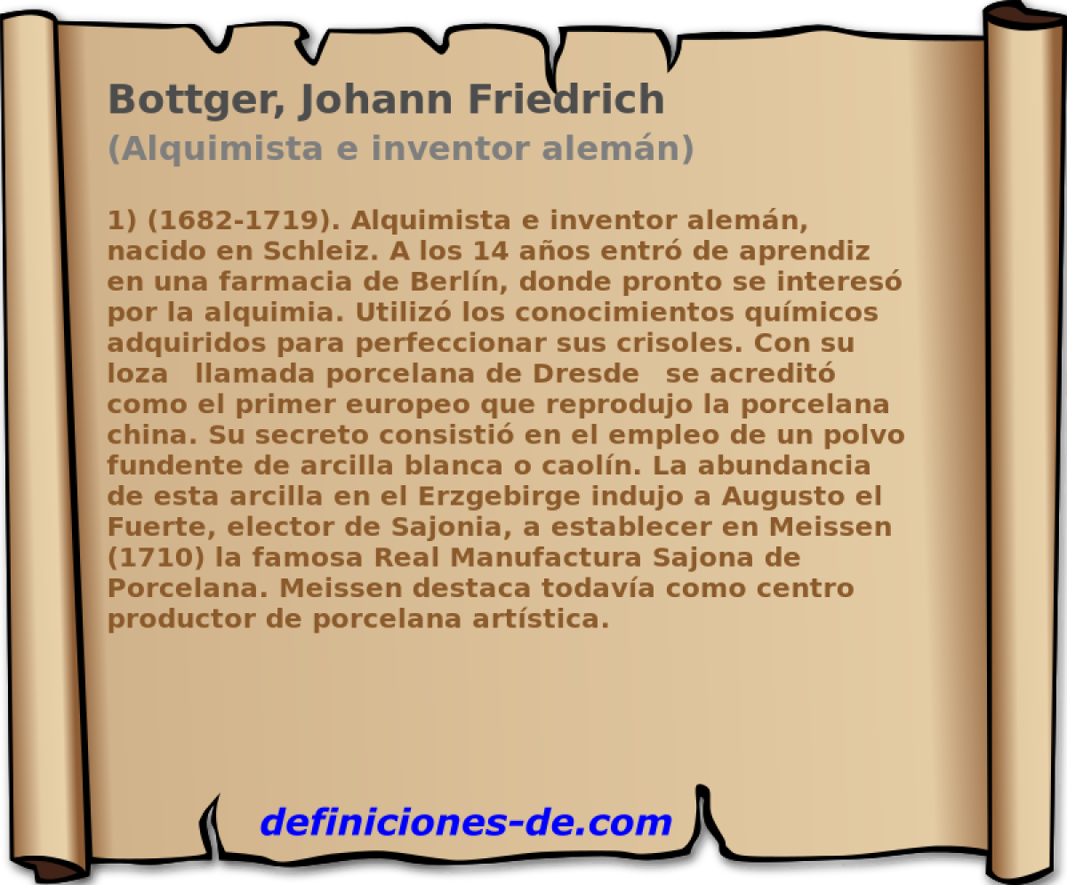Bottger, Johann Friedrich (Alquimista e inventor alemn)