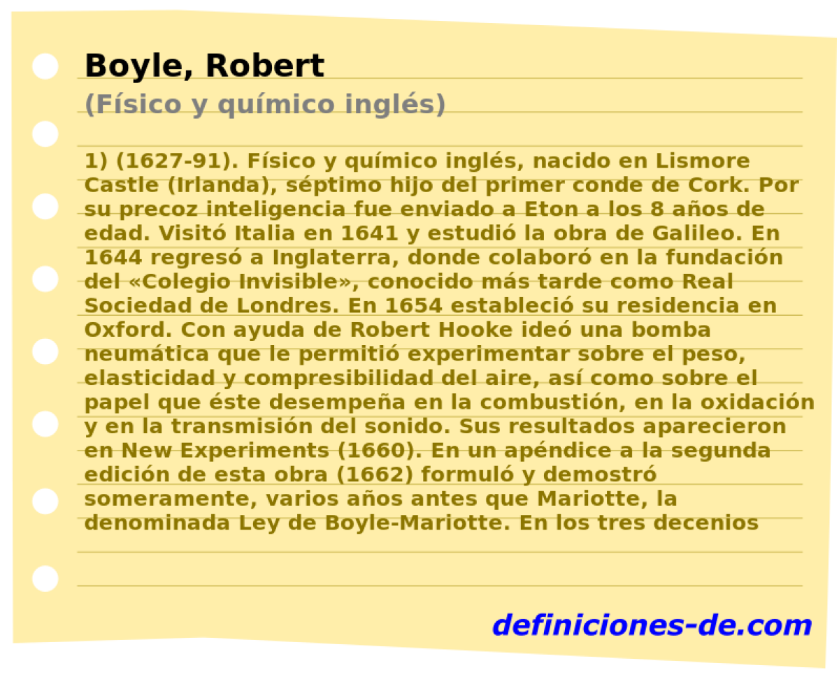 Boyle, Robert (Fsico y qumico ingls)