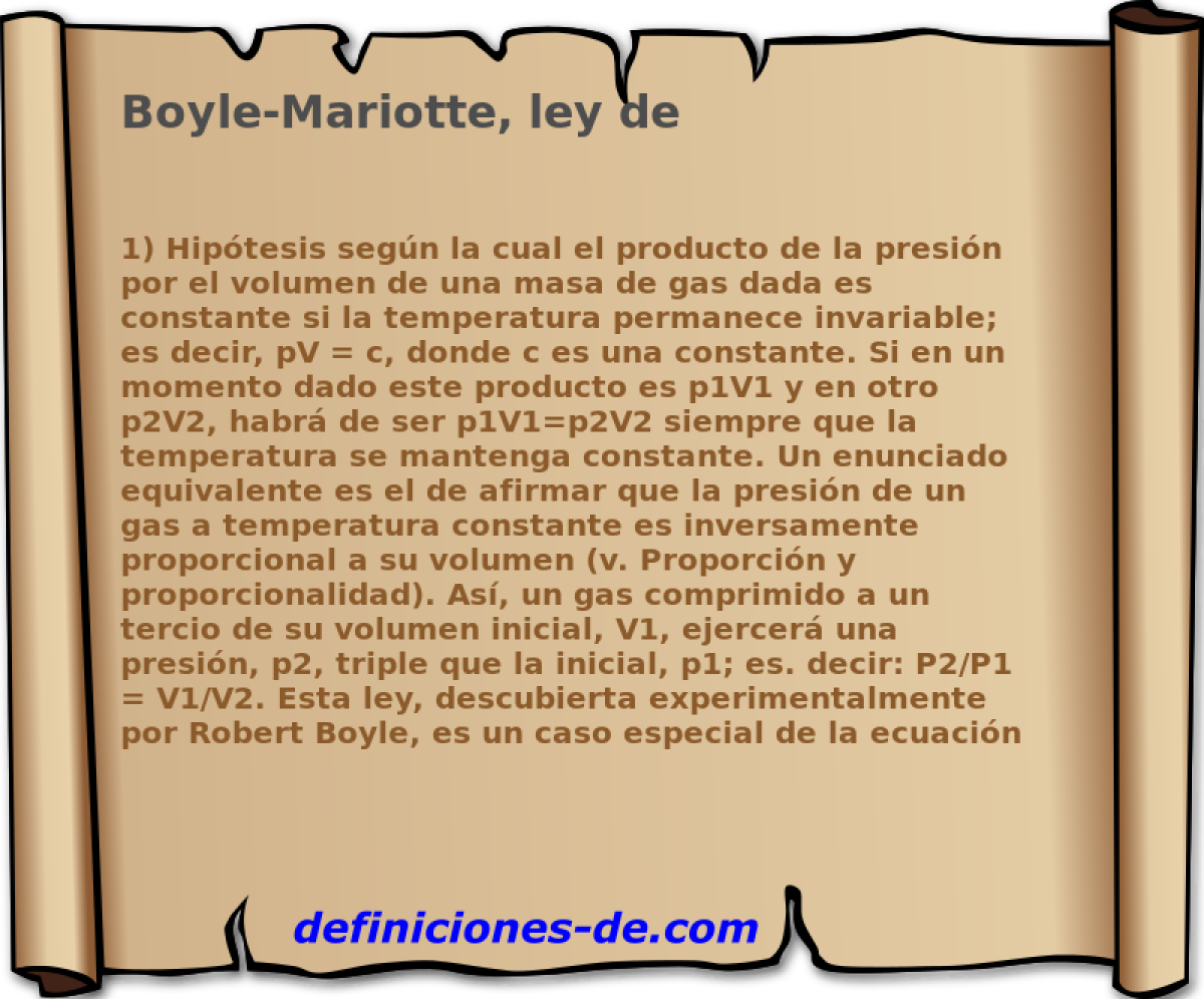Boyle-Mariotte, ley de 