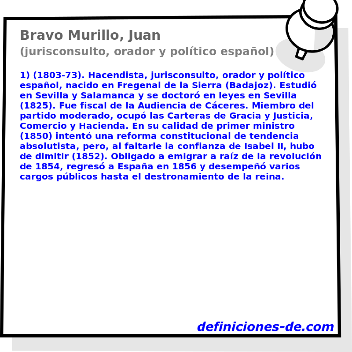 Bravo Murillo, Juan (jurisconsulto, orador y poltico espaol)