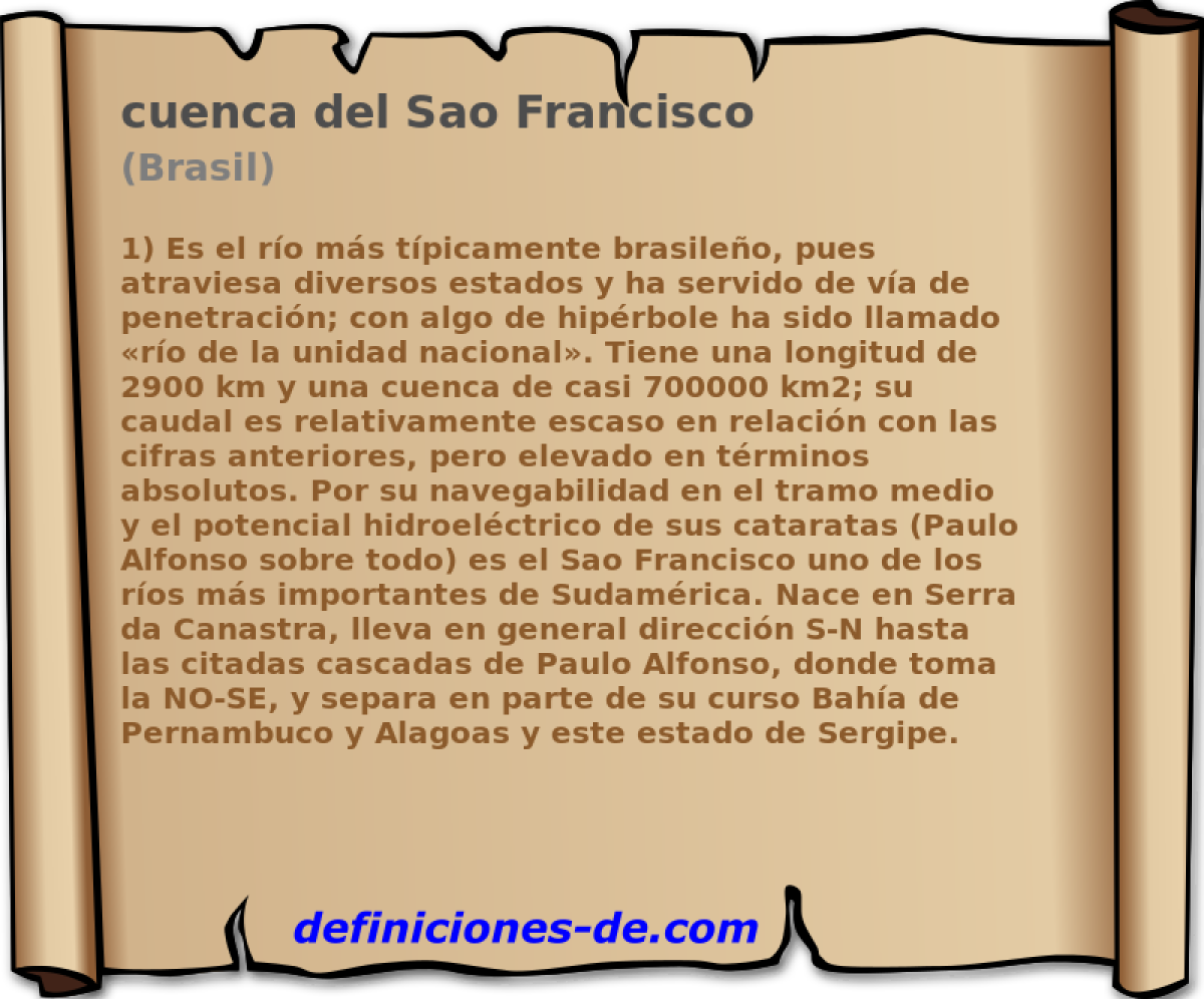 cuenca del Sao Francisco (Brasil)