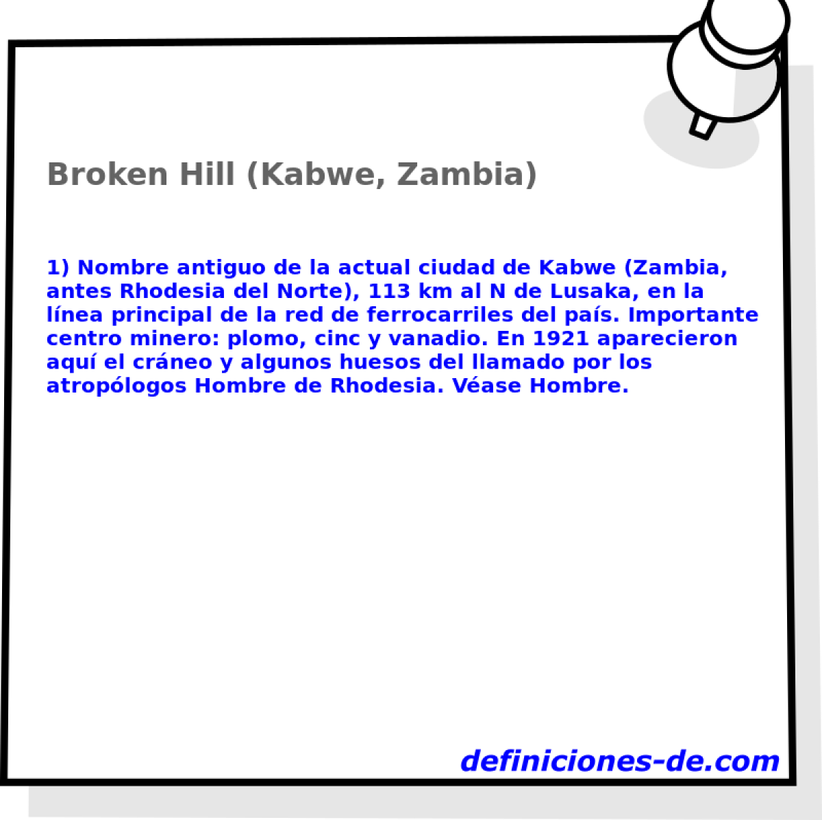 Broken Hill (Kabwe, Zambia) 