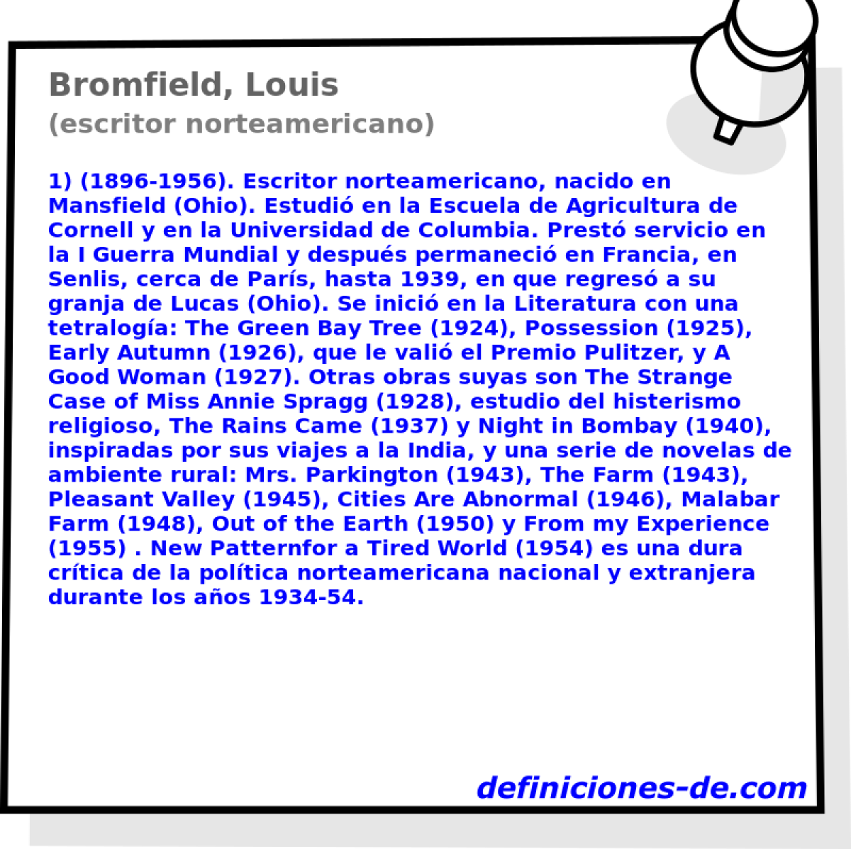 Bromfield, Louis (escritor norteamericano)