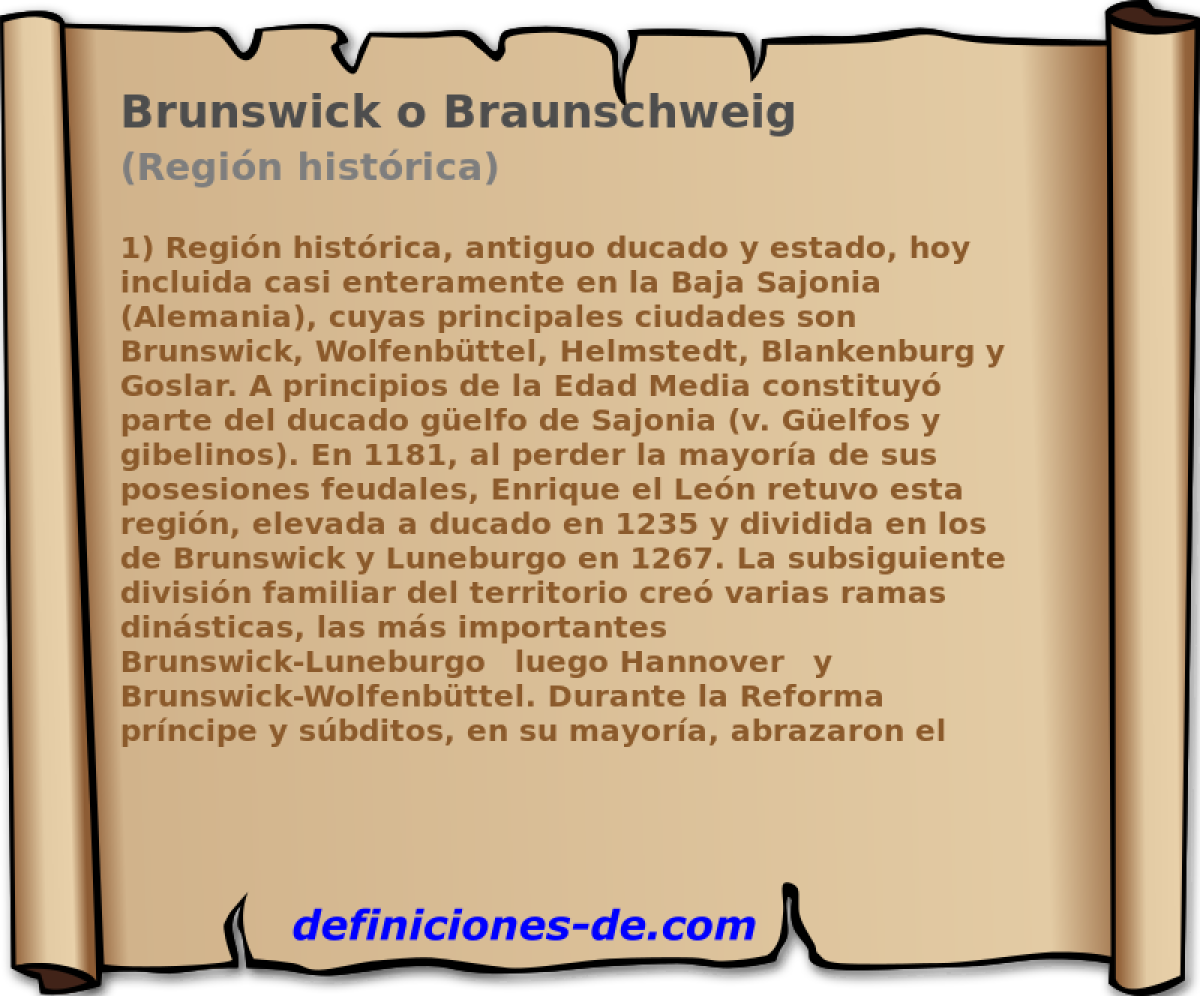 Brunswick o Braunschweig (Regin histrica)