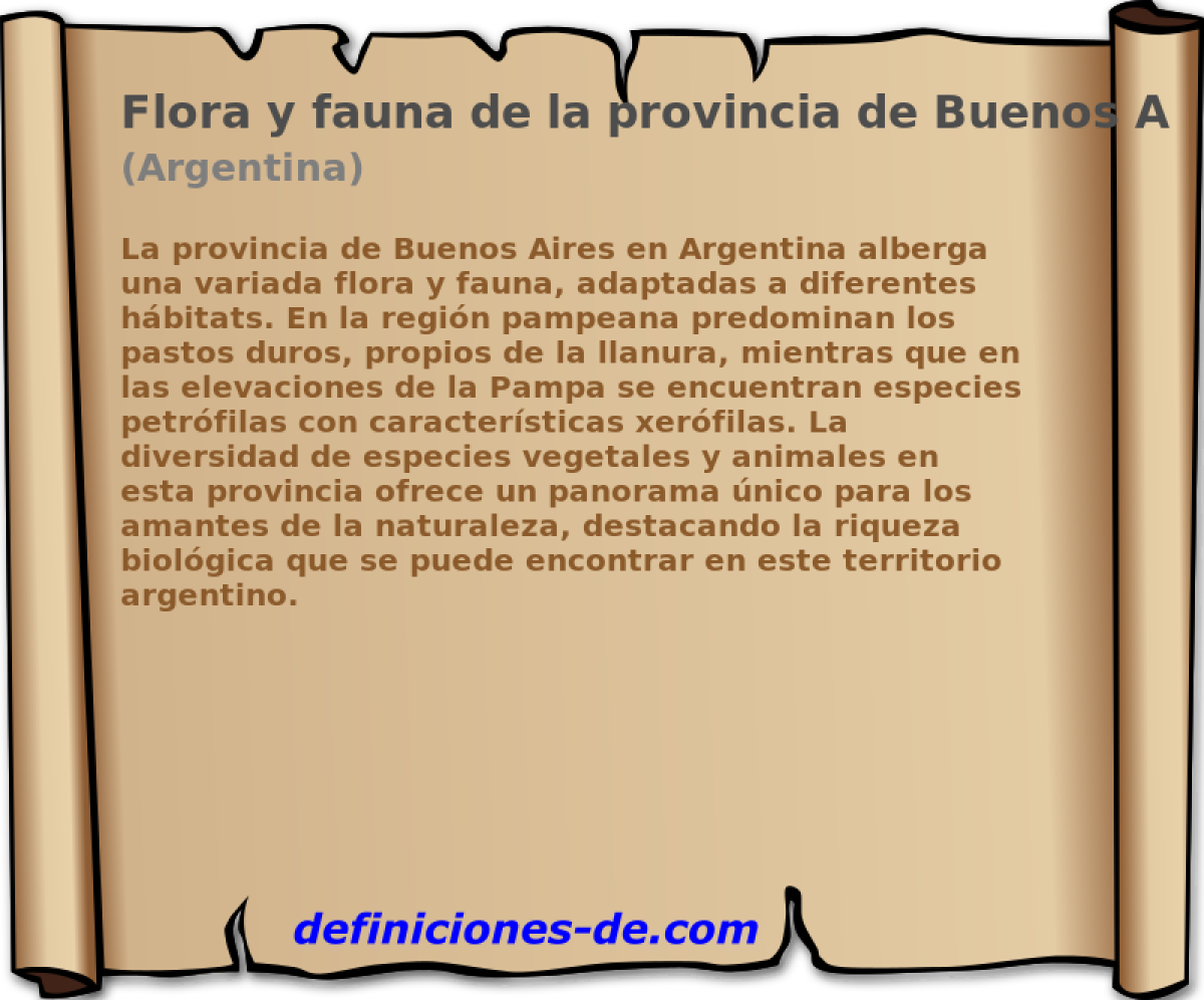Flora y fauna de la provincia de Buenos Aires (Argentina)