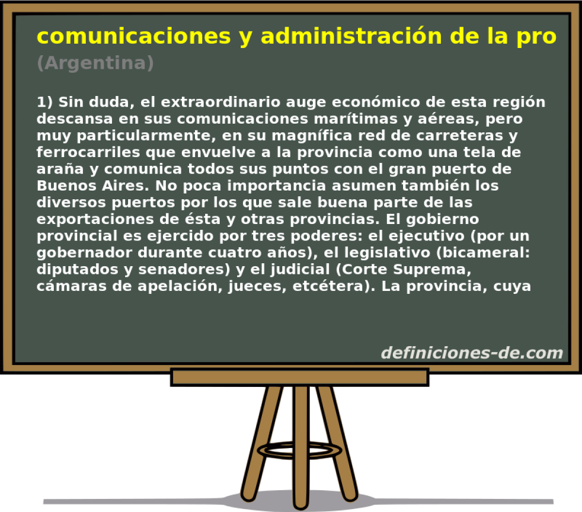comunicaciones y administracin de la provincia de Buenos Aires (Argentina)