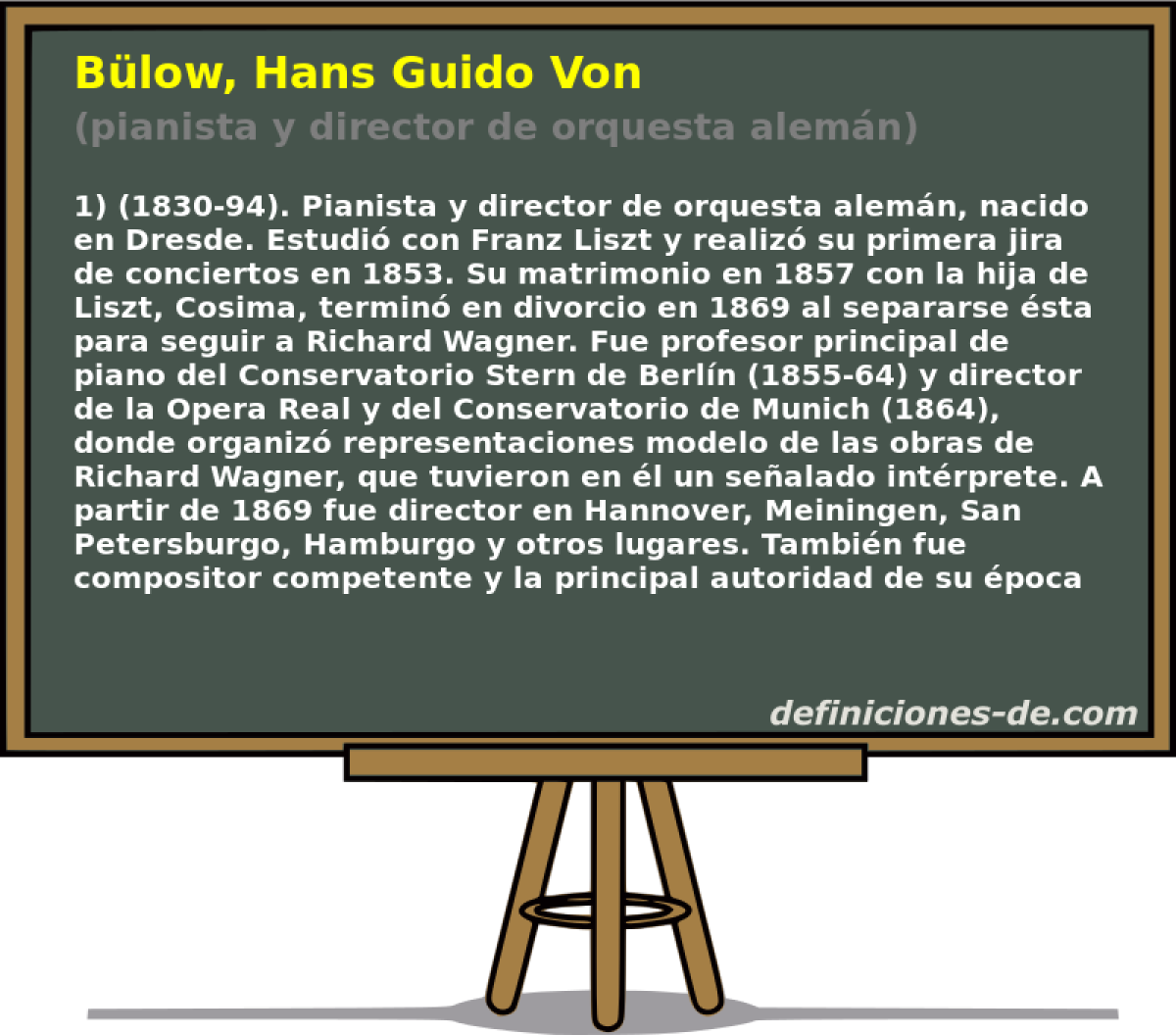 Blow, Hans Guido Von (pianista y director de orquesta alemn)