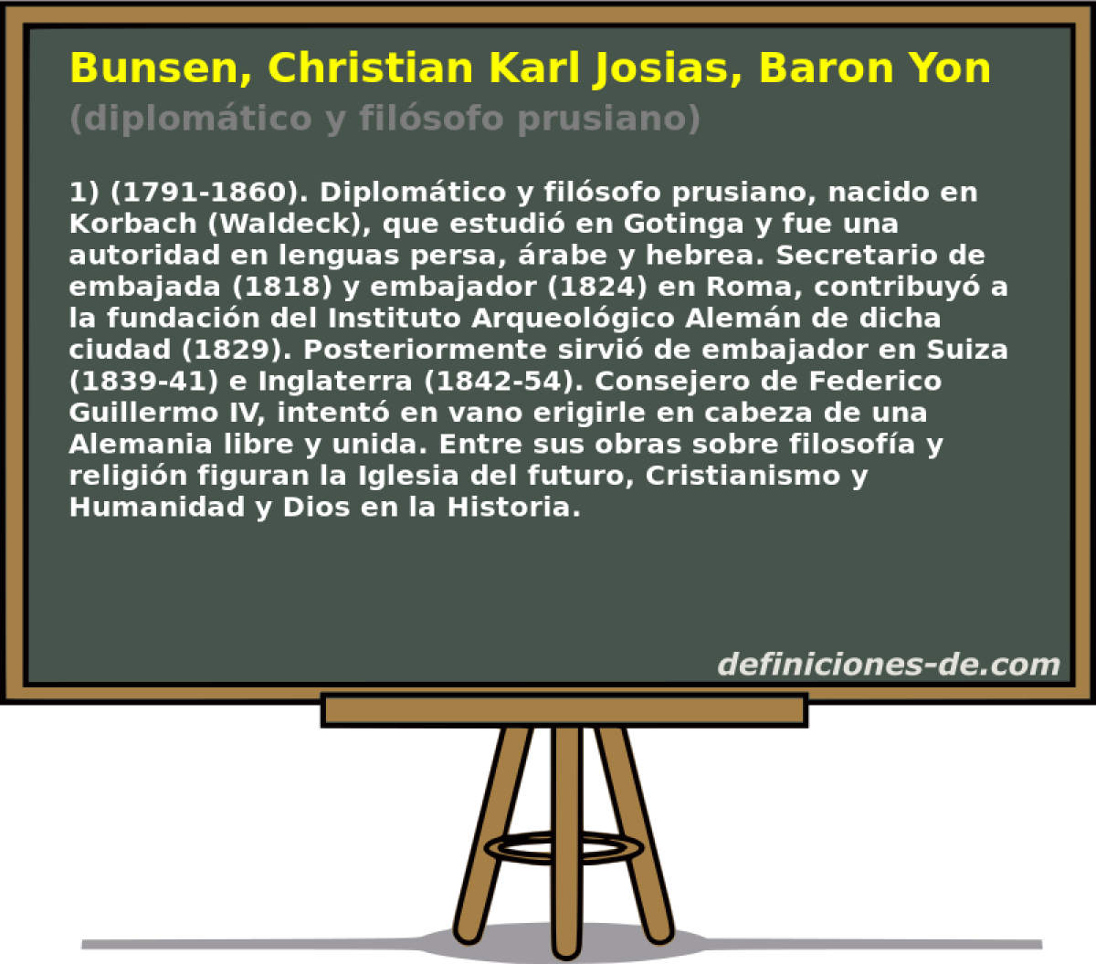 Bunsen, Christian Karl Josias, Baron Yon (diplomtico y filsofo prusiano)
