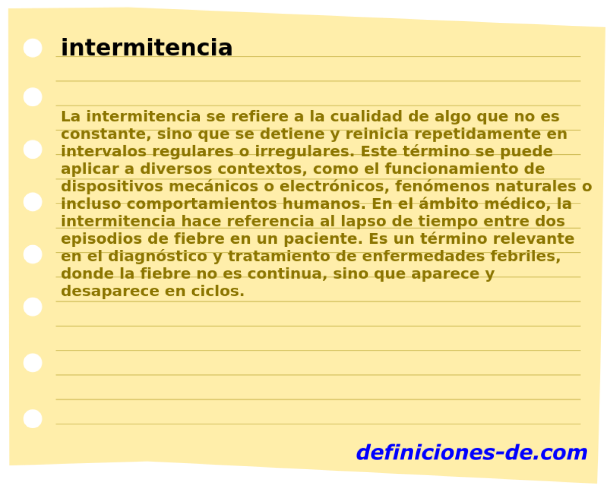 intermitencia 