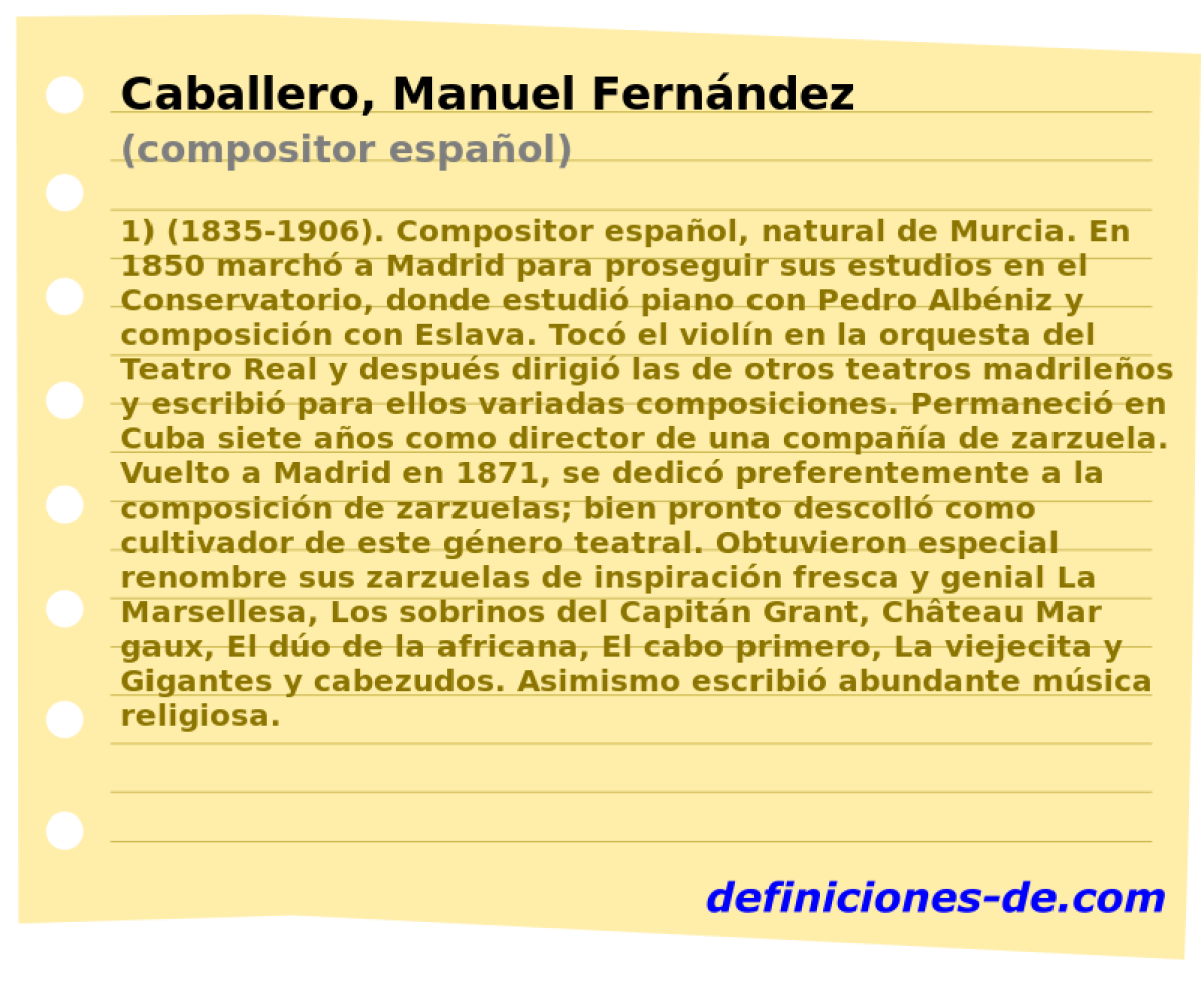 Caballero, Manuel Fernndez (compositor espaol)