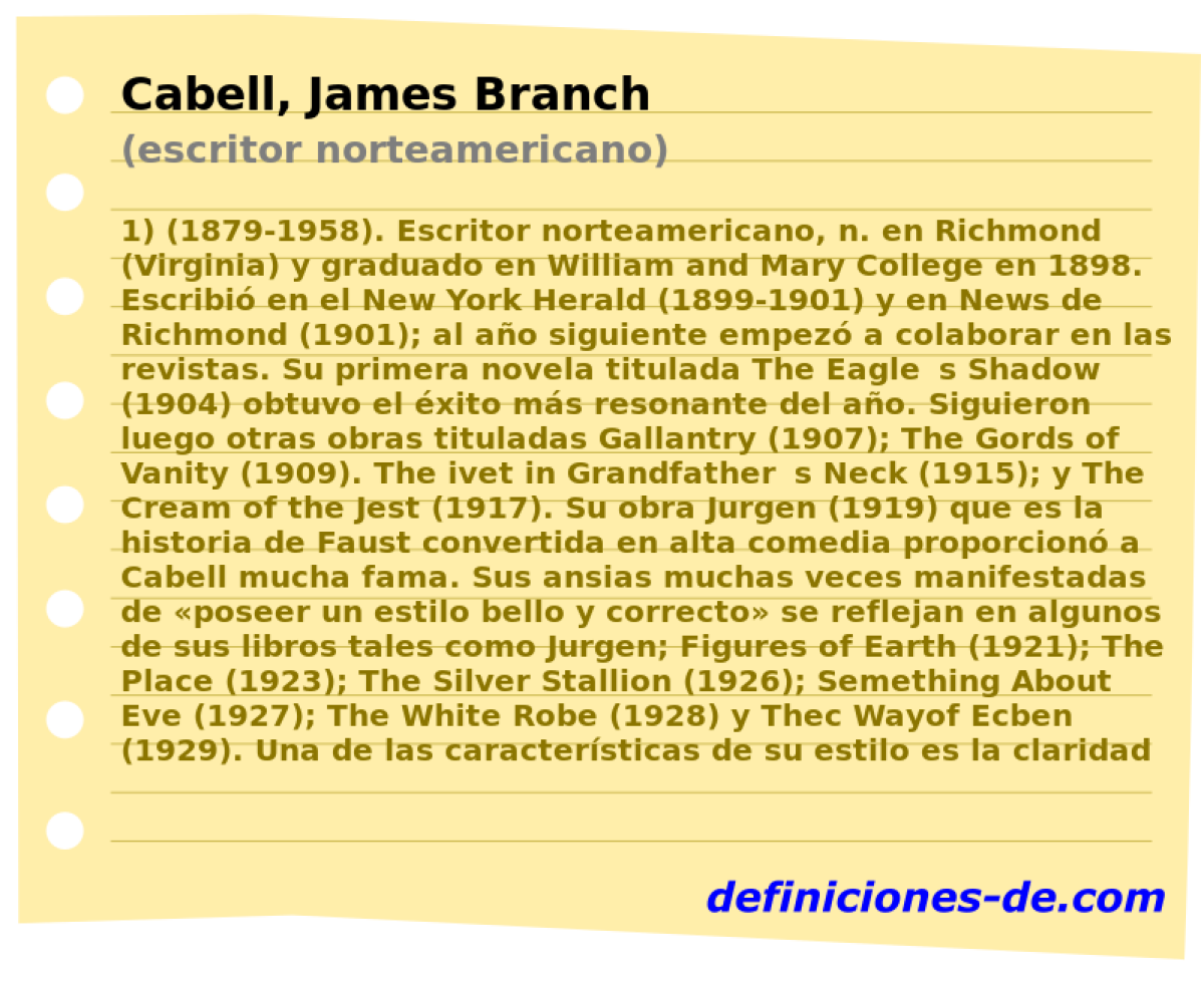 Cabell, James Branch (escritor norteamericano)