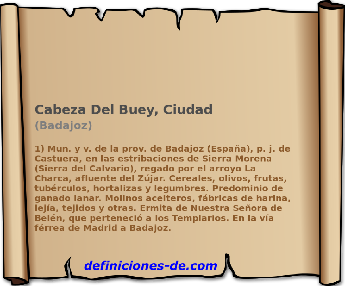 Cabeza Del Buey, Ciudad (Badajoz)