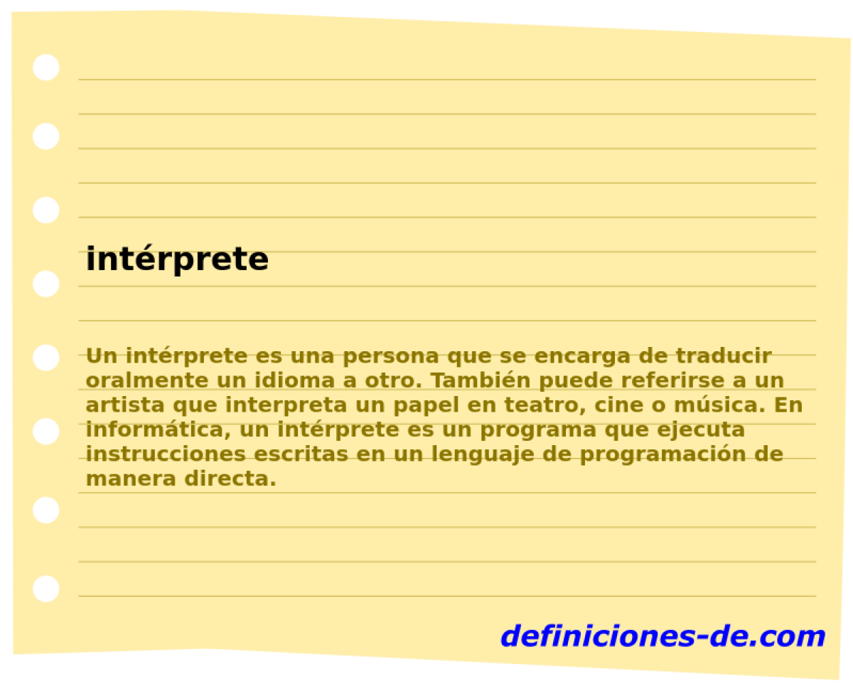 intrprete 