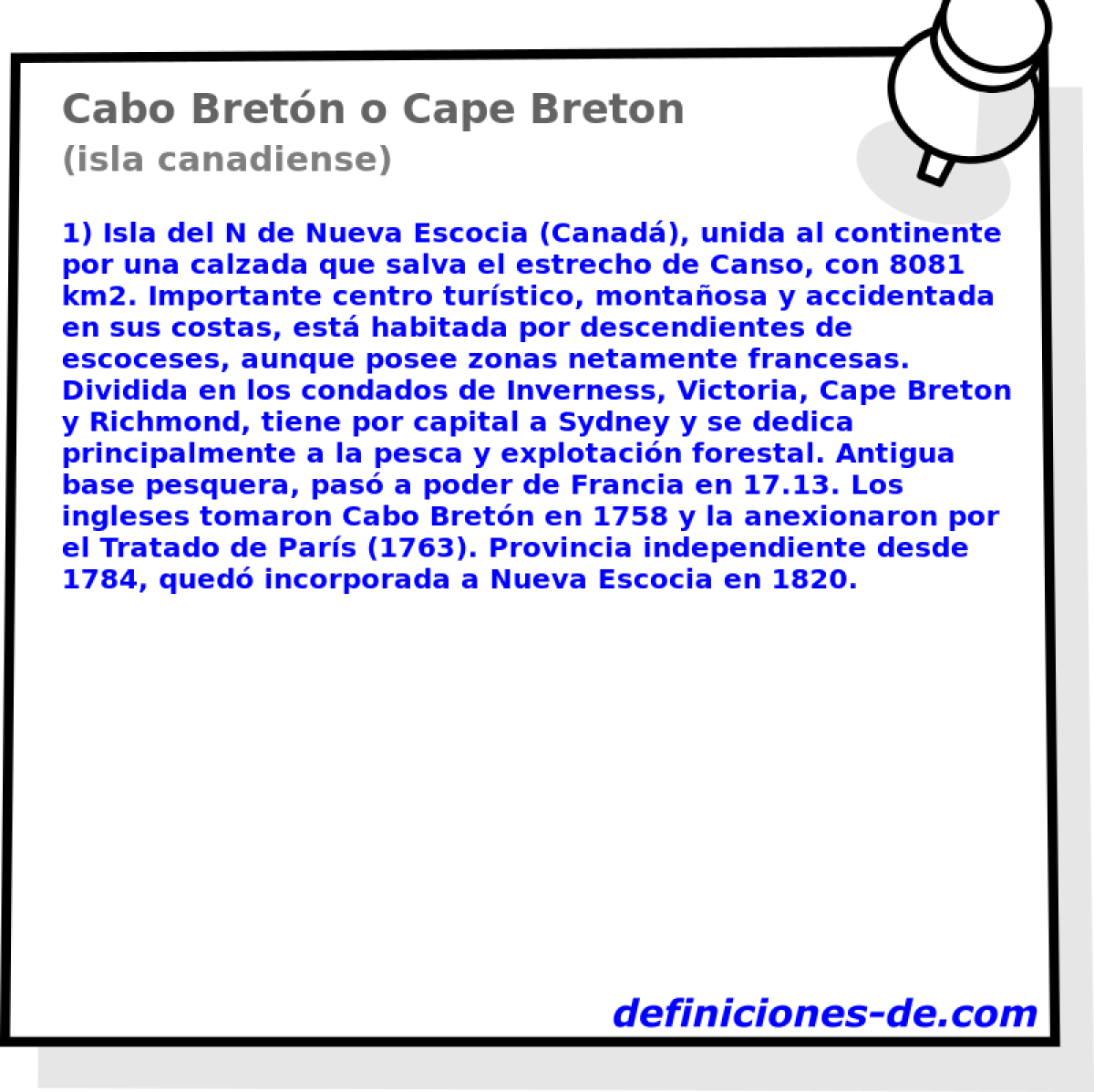 Cabo Bretn o Cape Breton (isla canadiense)