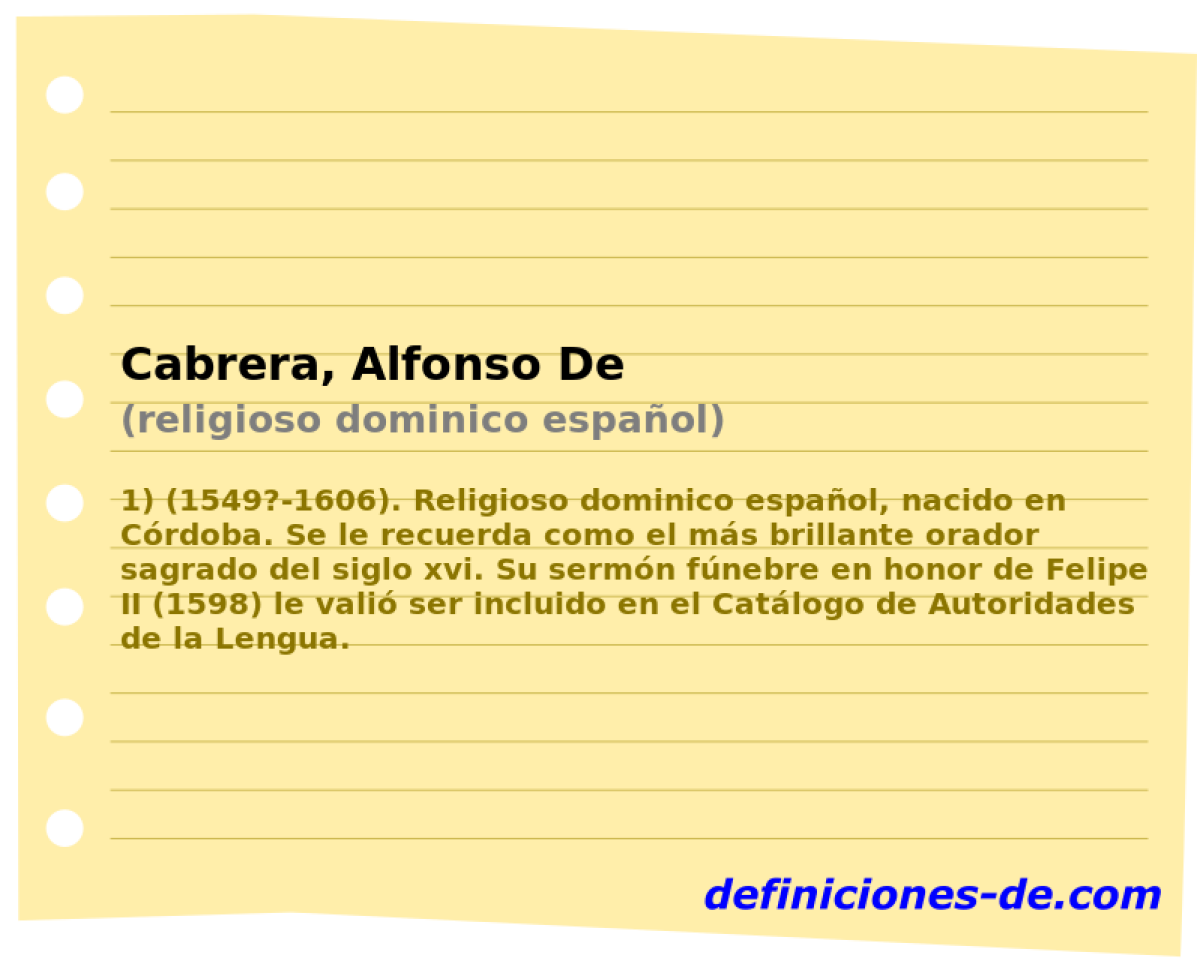 Cabrera, Alfonso De (religioso dominico espaol)