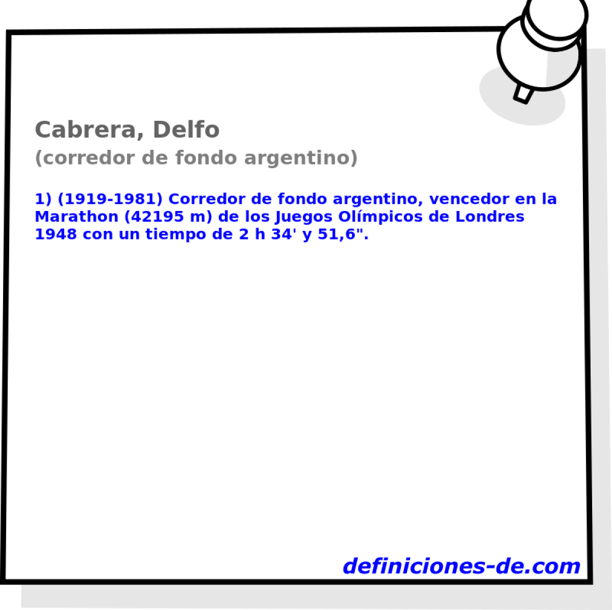 Cabrera, Delfo (corredor de fondo argentino)
