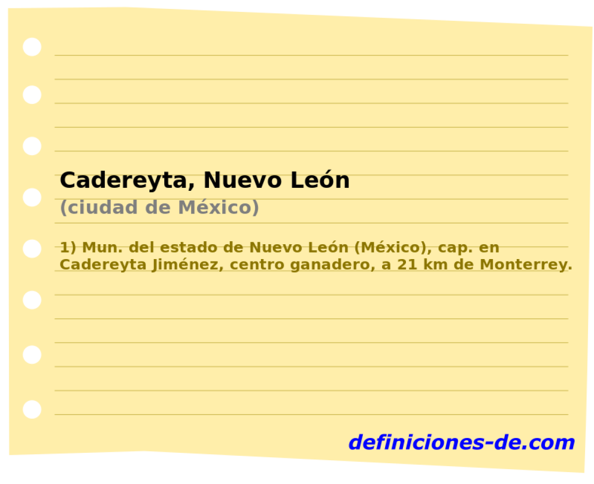 Cadereyta, Nuevo Len (ciudad de Mxico)