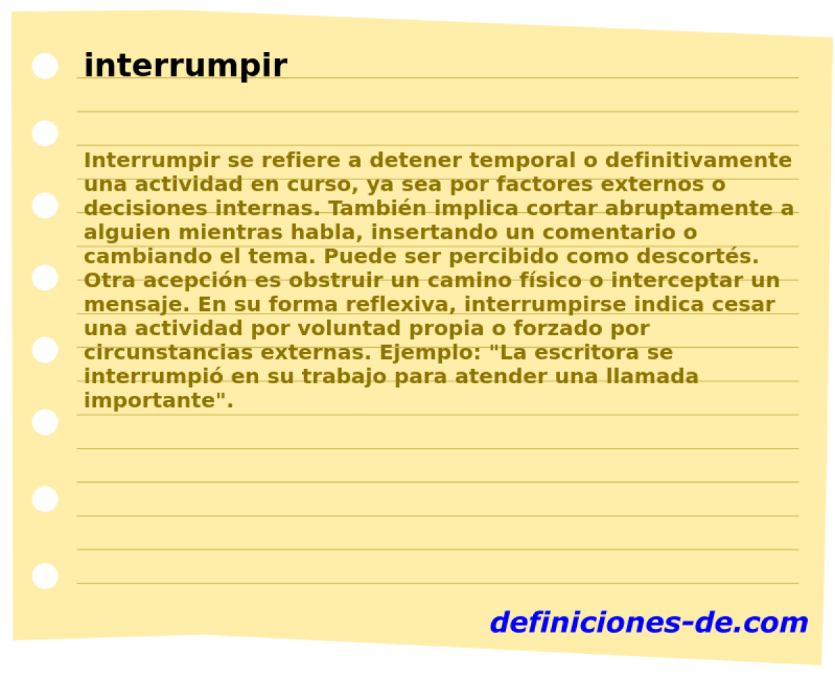 interrumpir 