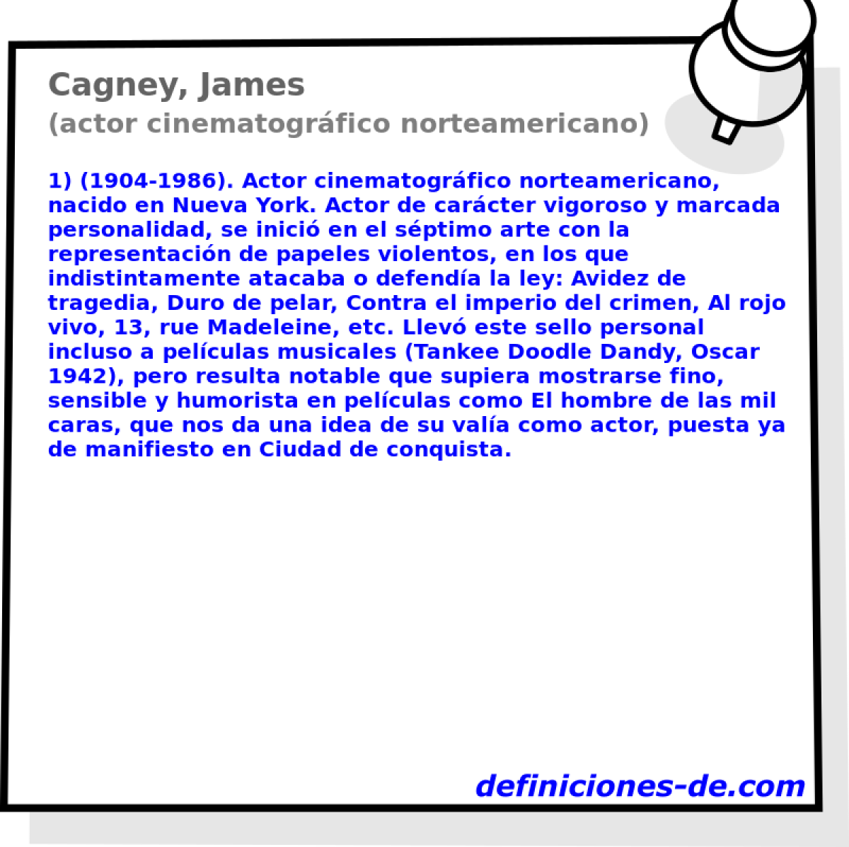 Cagney, James (actor cinematogrfico norteamericano)
