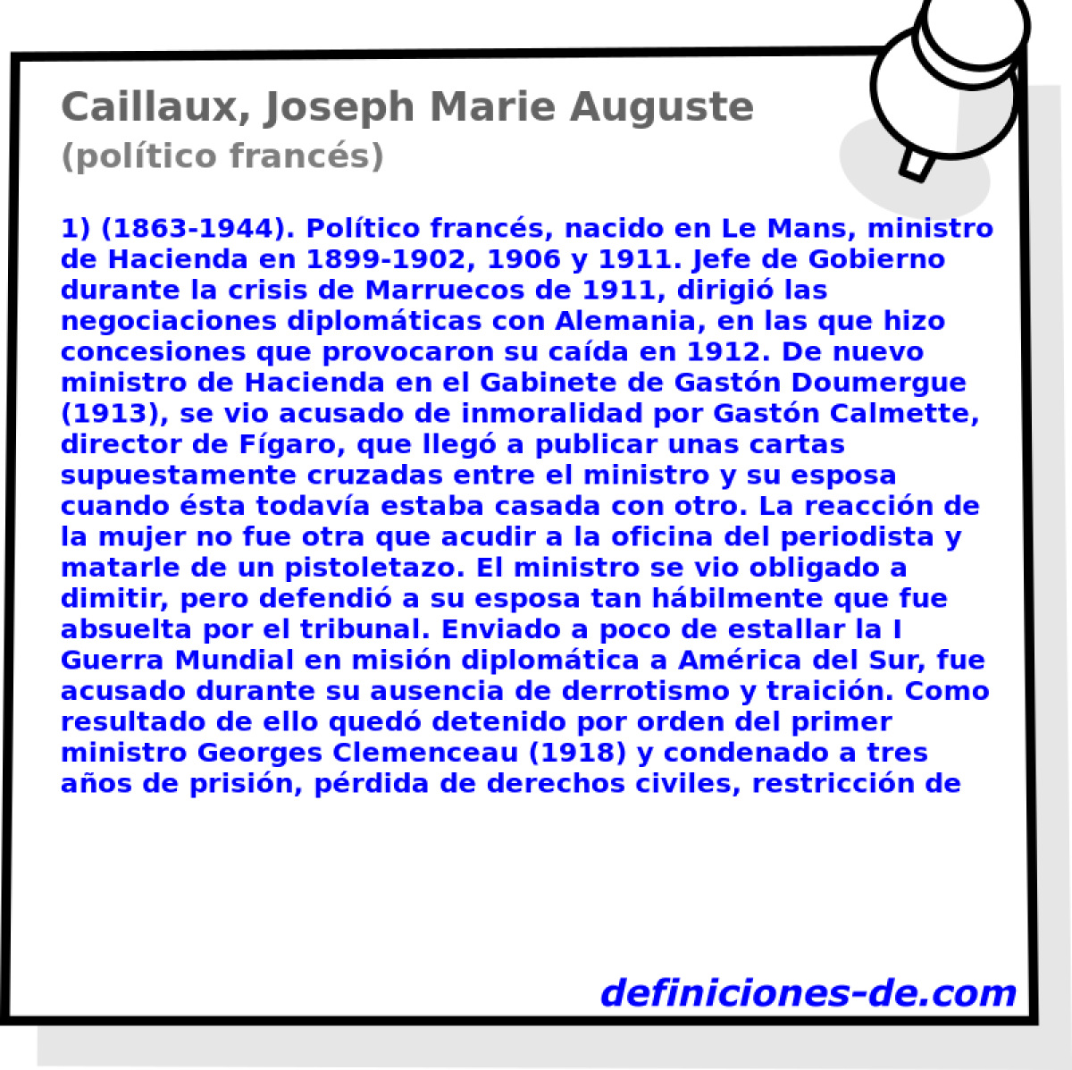Caillaux, Joseph Marie Auguste (poltico francs)