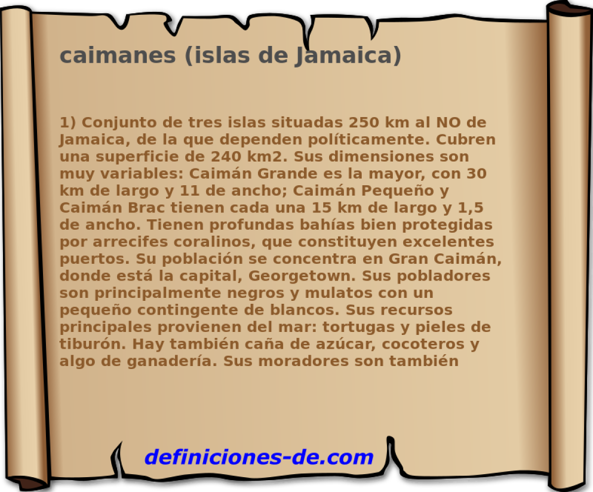 caimanes (islas de Jamaica) 
