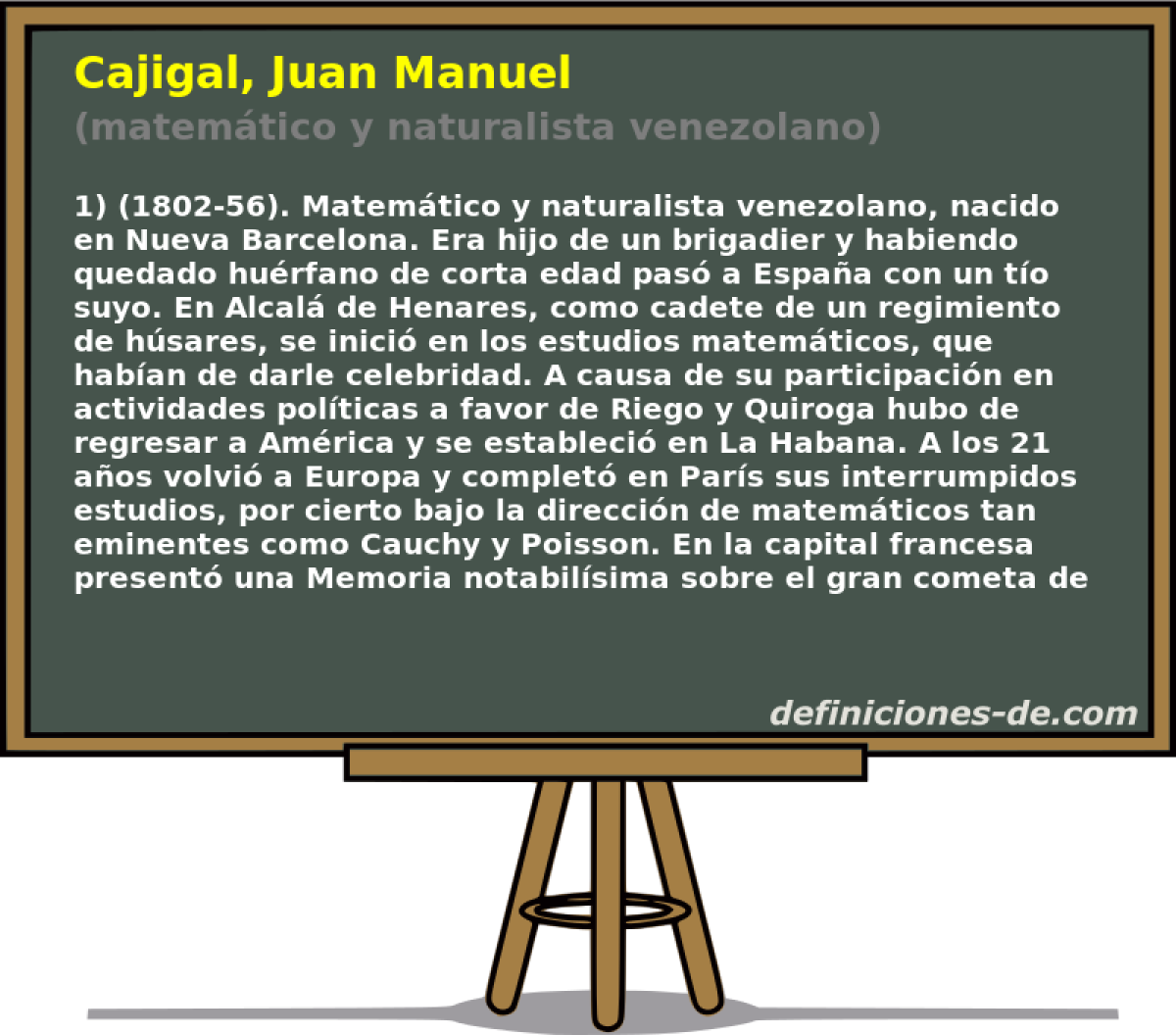 Cajigal, Juan Manuel (matemtico y naturalista venezolano)