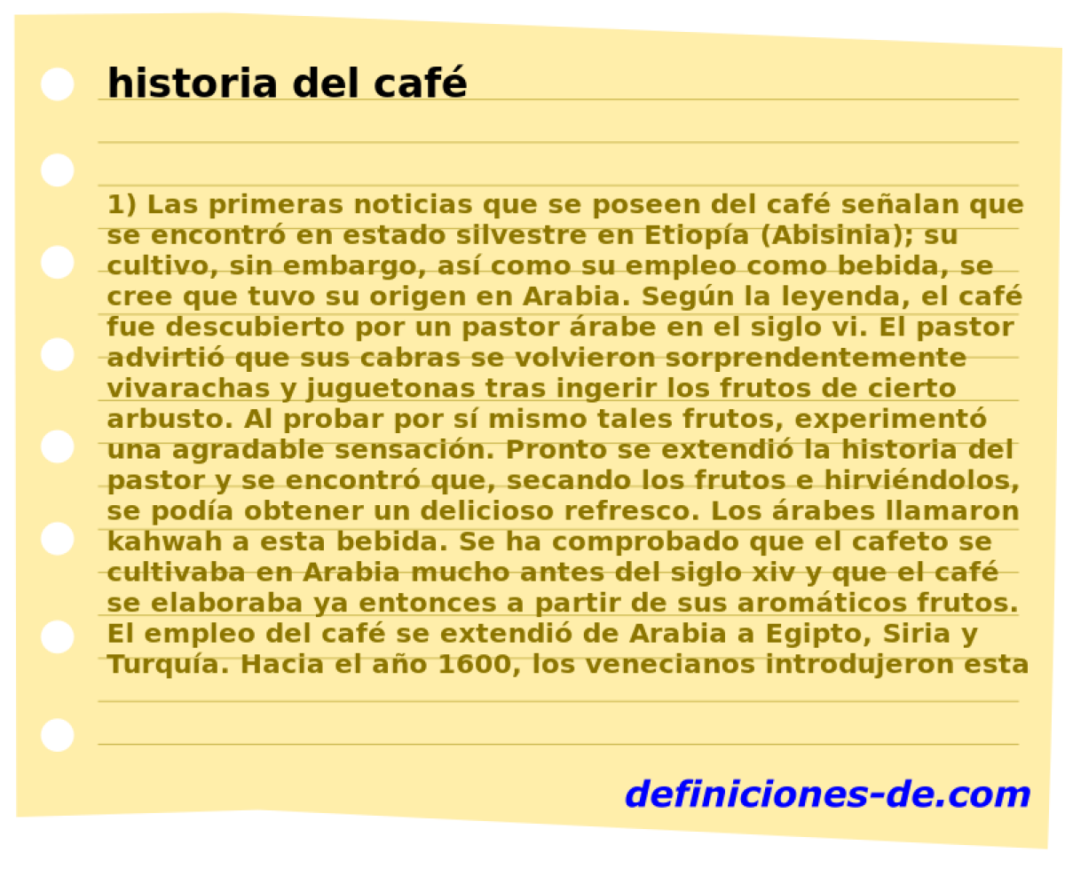 historia del caf 