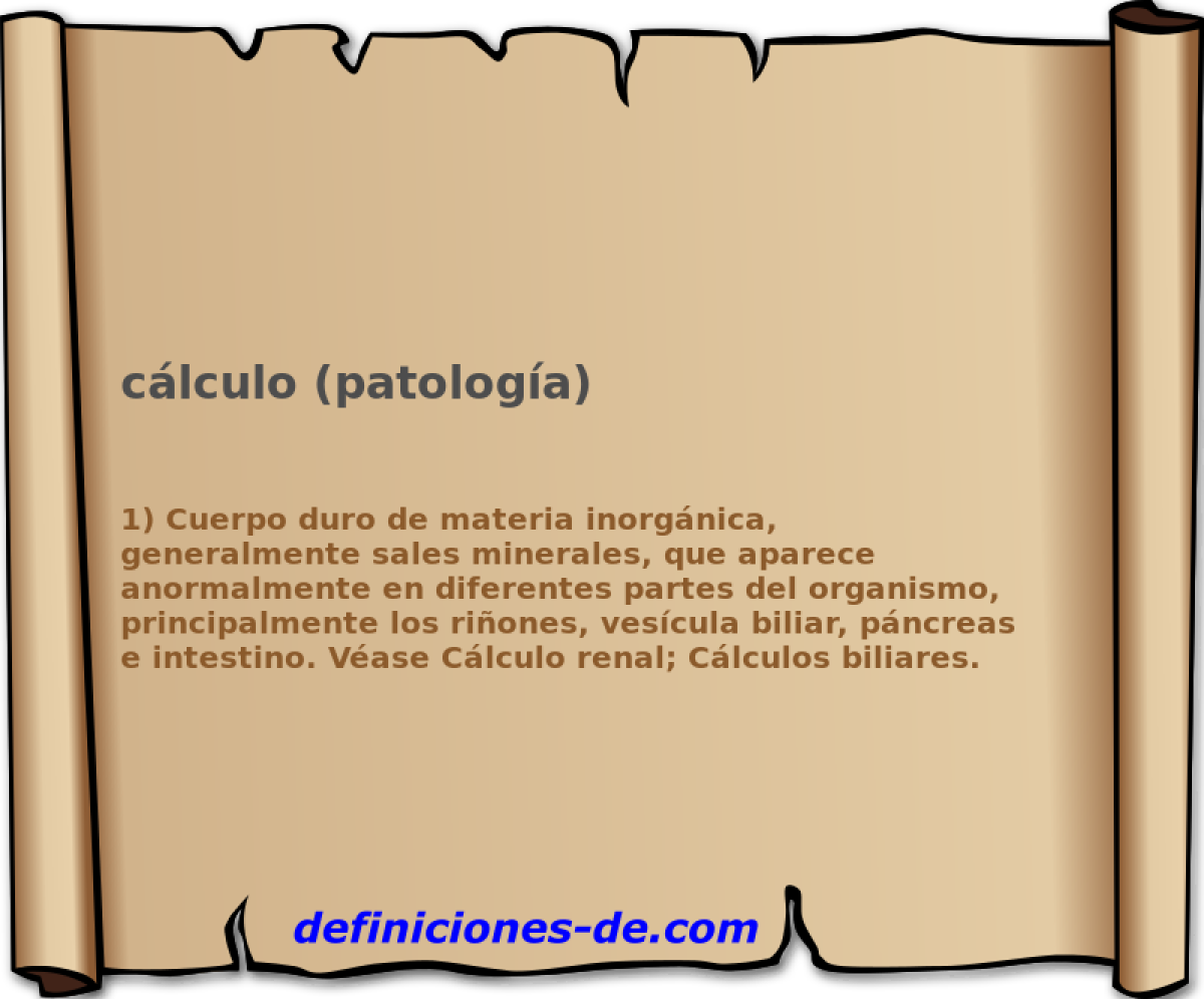 clculo (patologa) 