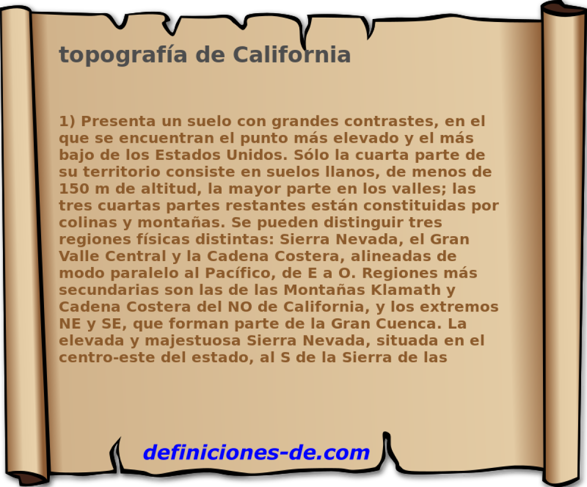 topografa de California 
