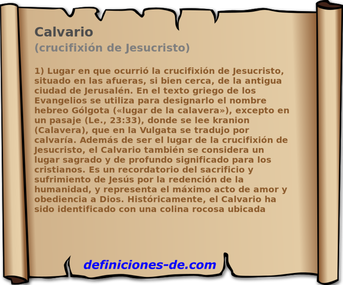 Calvario (crucifixin de Jesucristo)