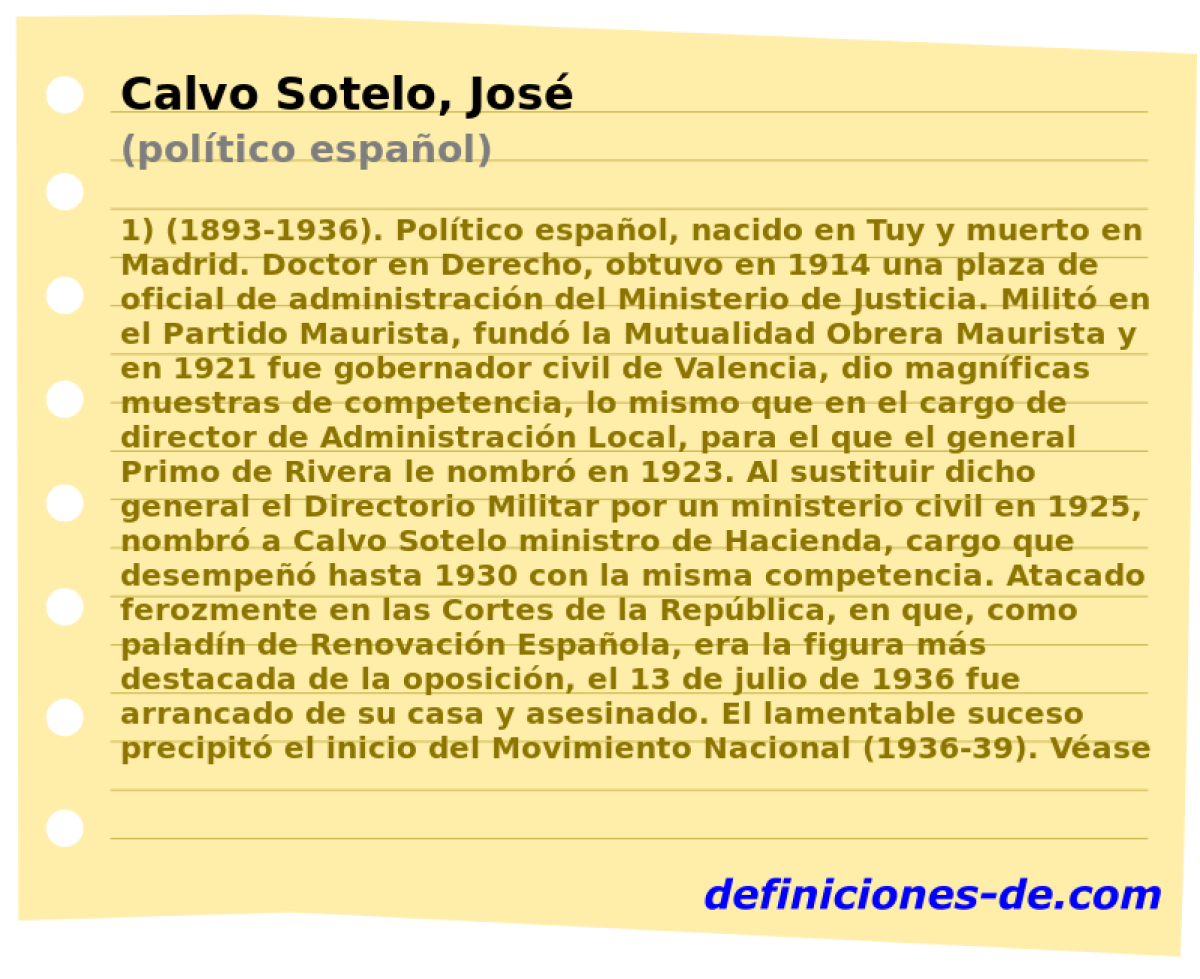 Calvo Sotelo, Jos (poltico espaol)