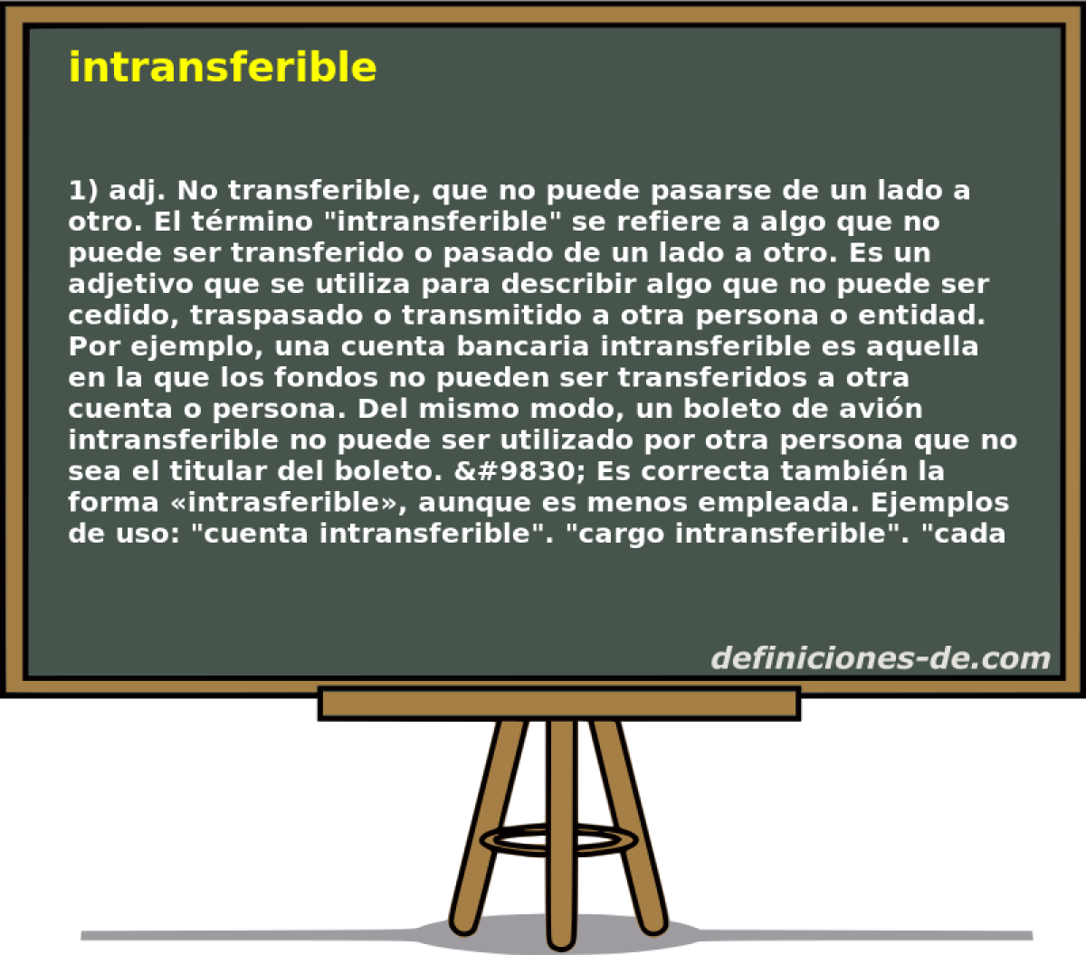 intransferible 