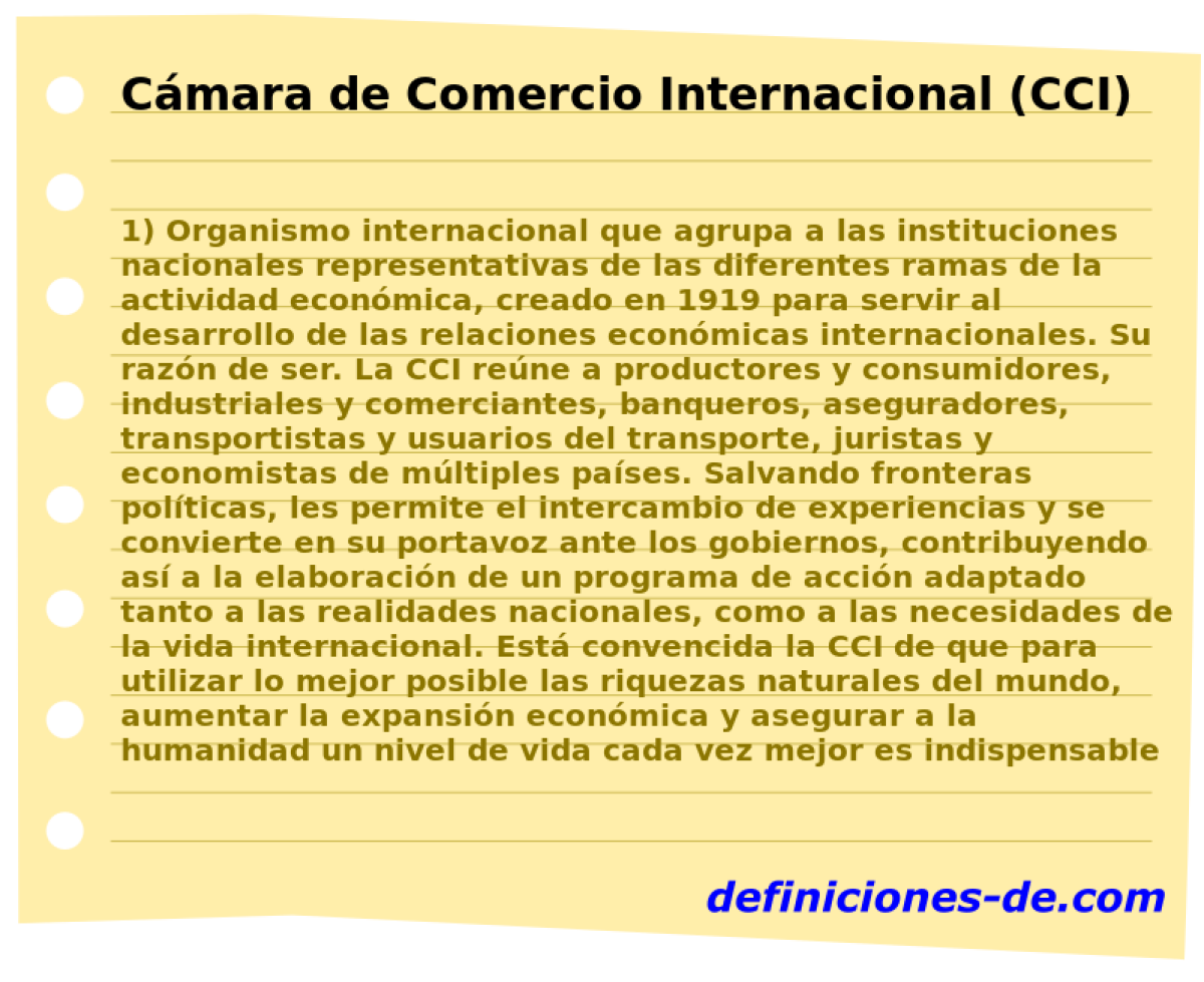 Cmara de Comercio Internacional (CCI) 