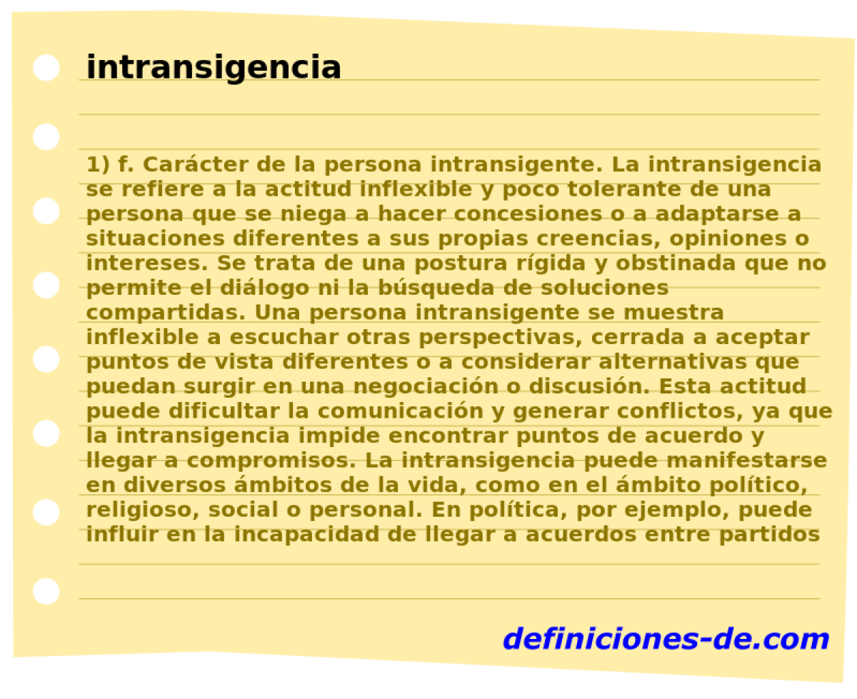 intransigencia 