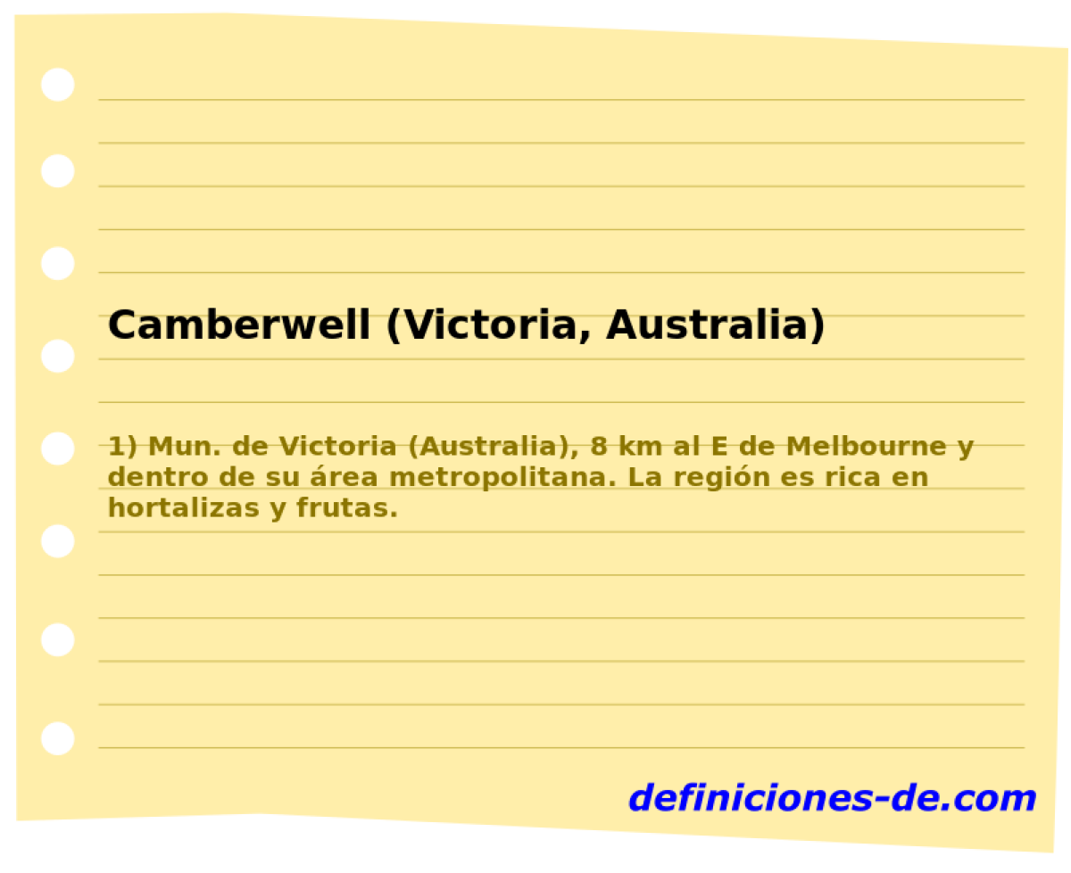 Camberwell (Victoria, Australia) 