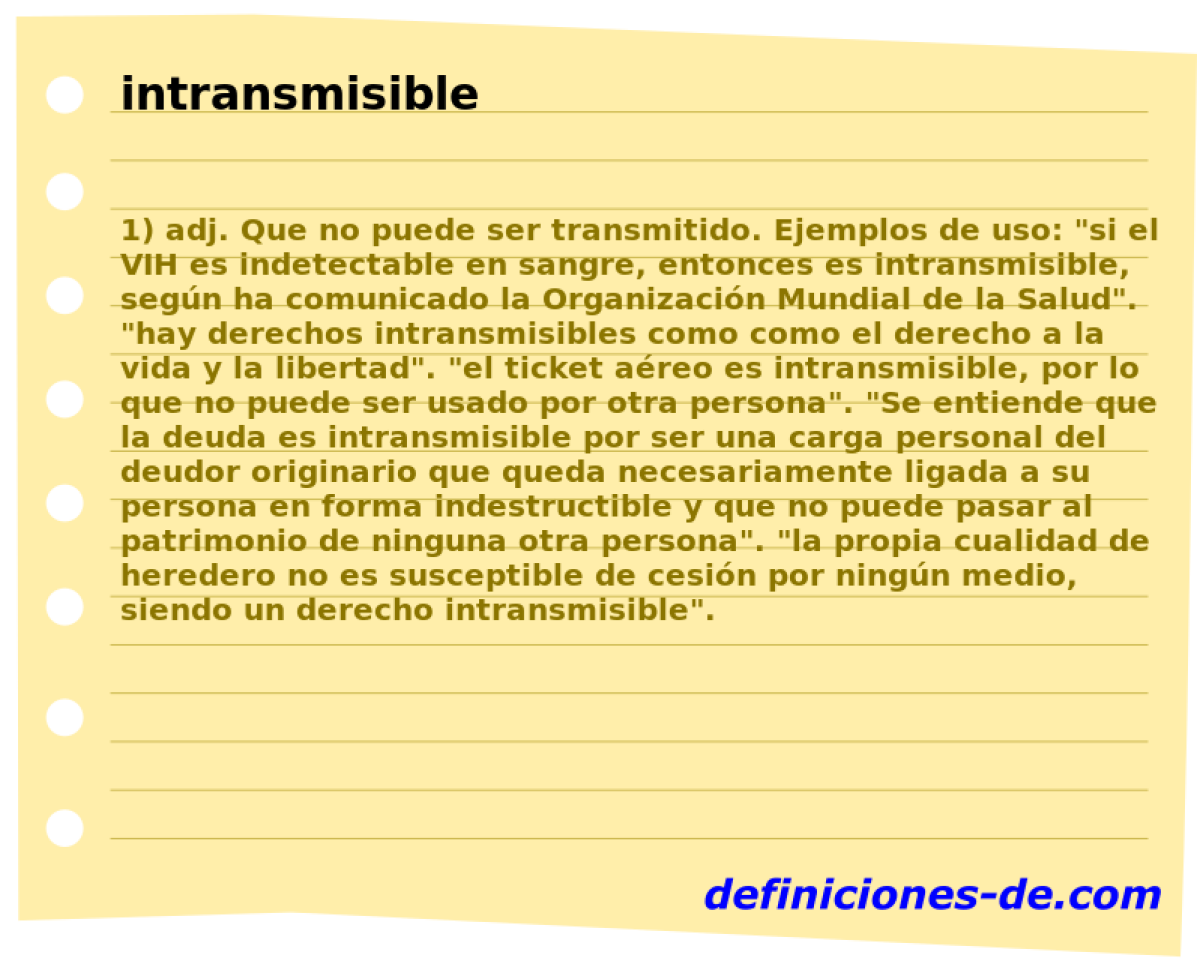 intransmisible 