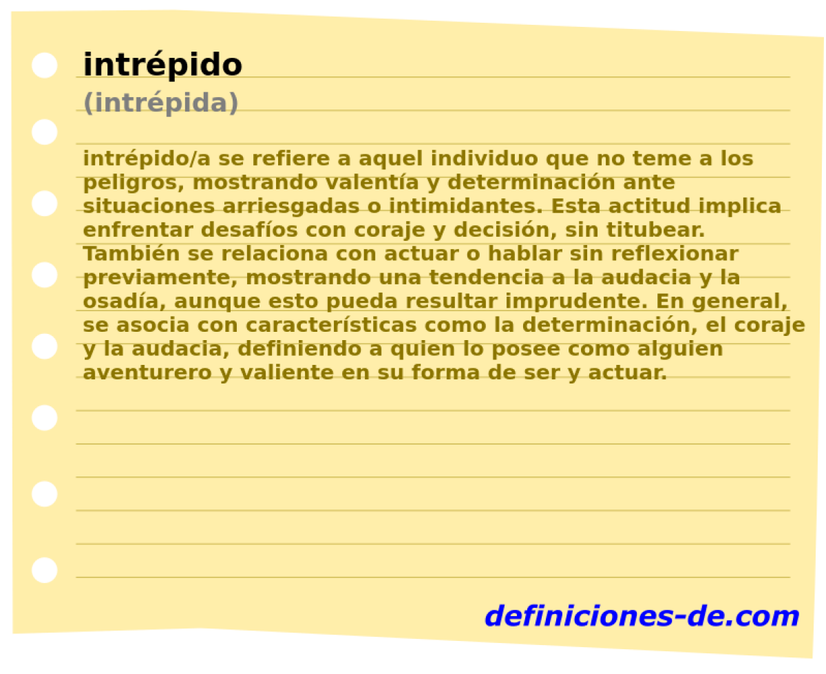 intrpido (intrpida)