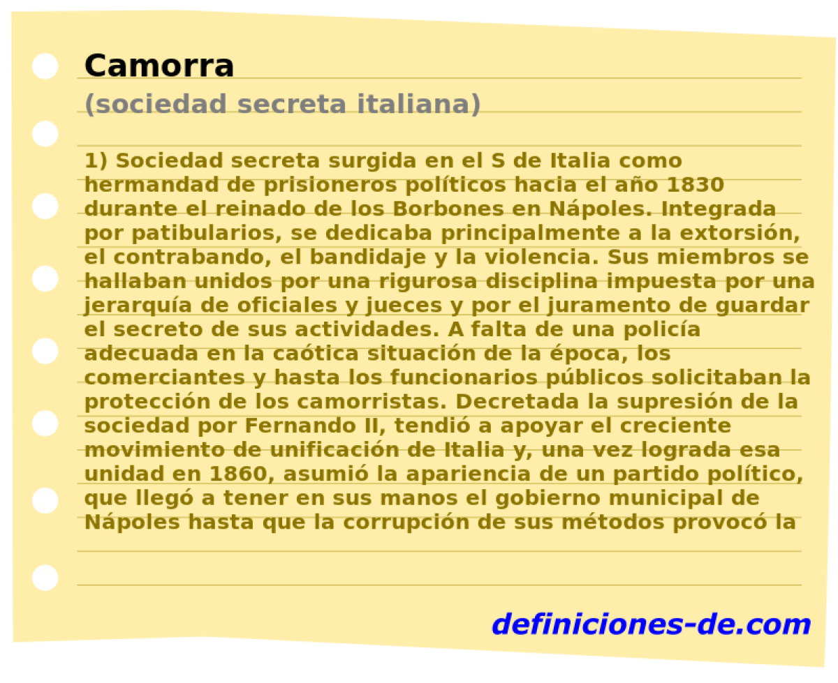 Camorra (sociedad secreta italiana)