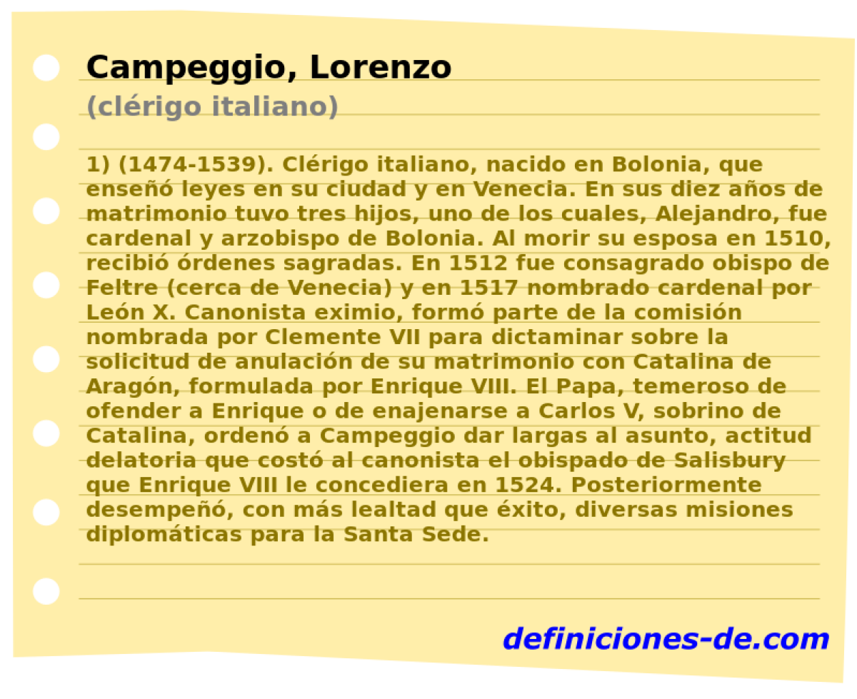 Campeggio, Lorenzo (clrigo italiano)