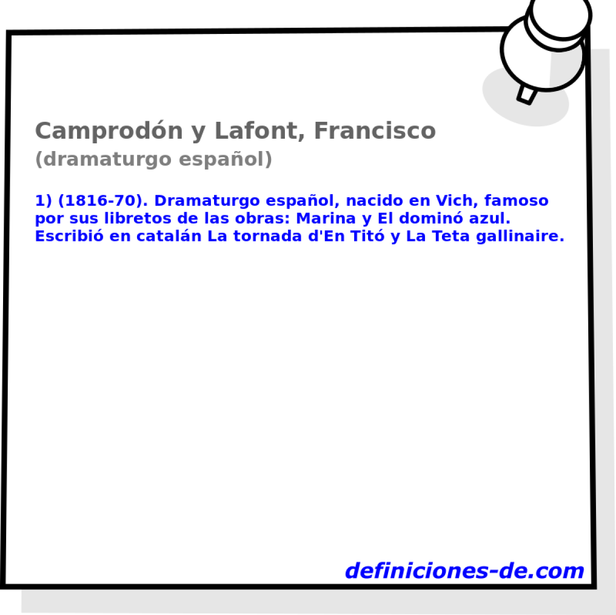 Camprodn y Lafont, Francisco (dramaturgo espaol)