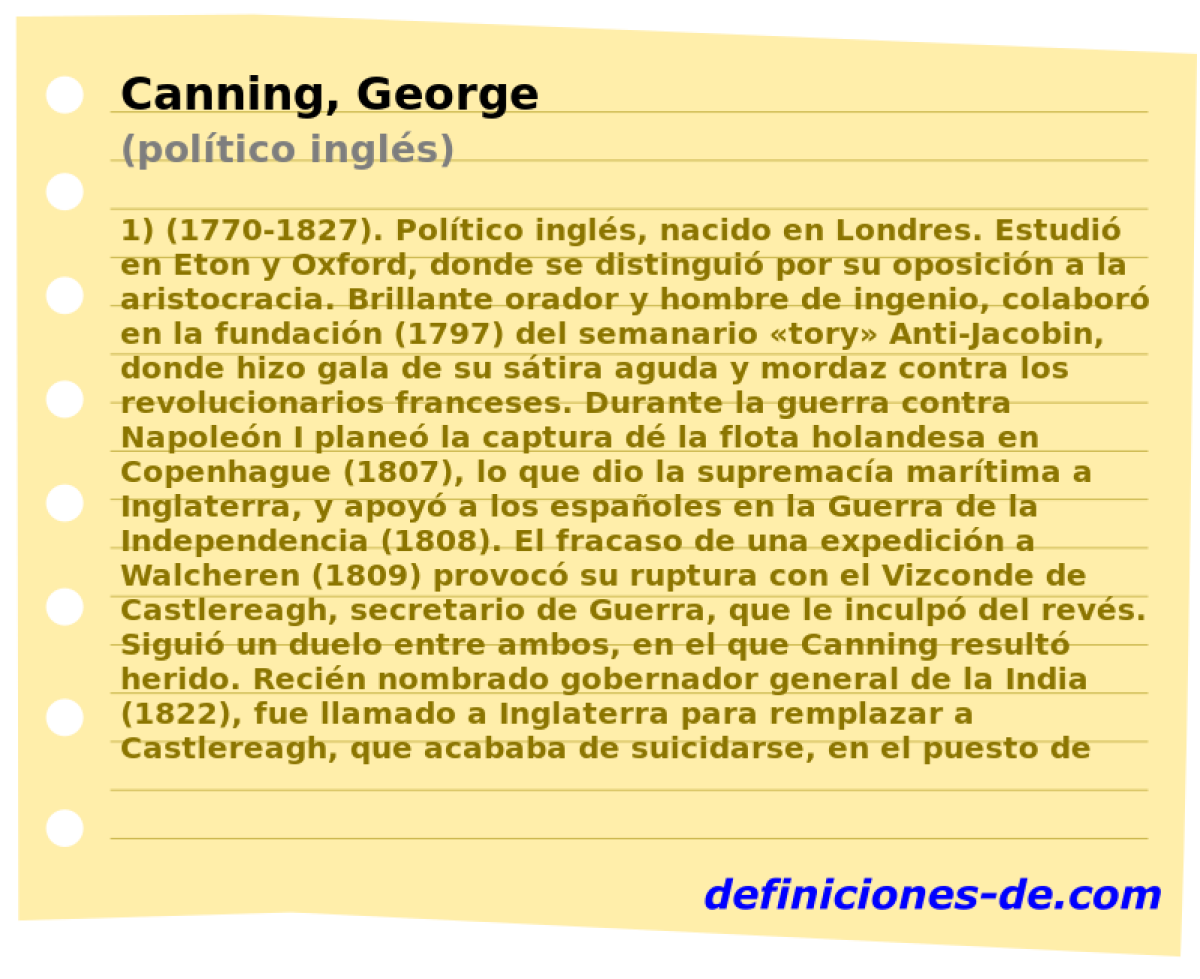 Canning, George (poltico ingls)
