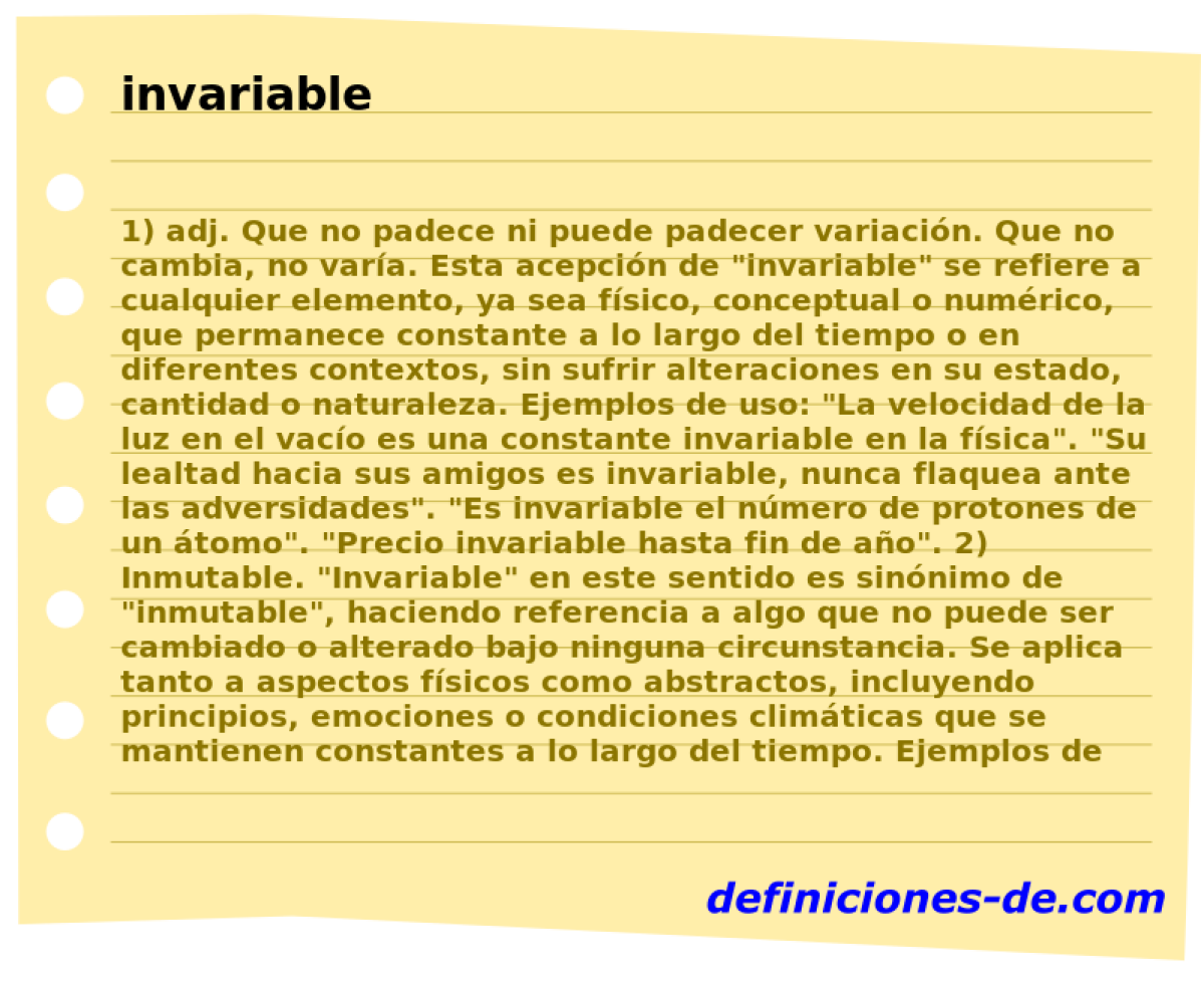 invariable 