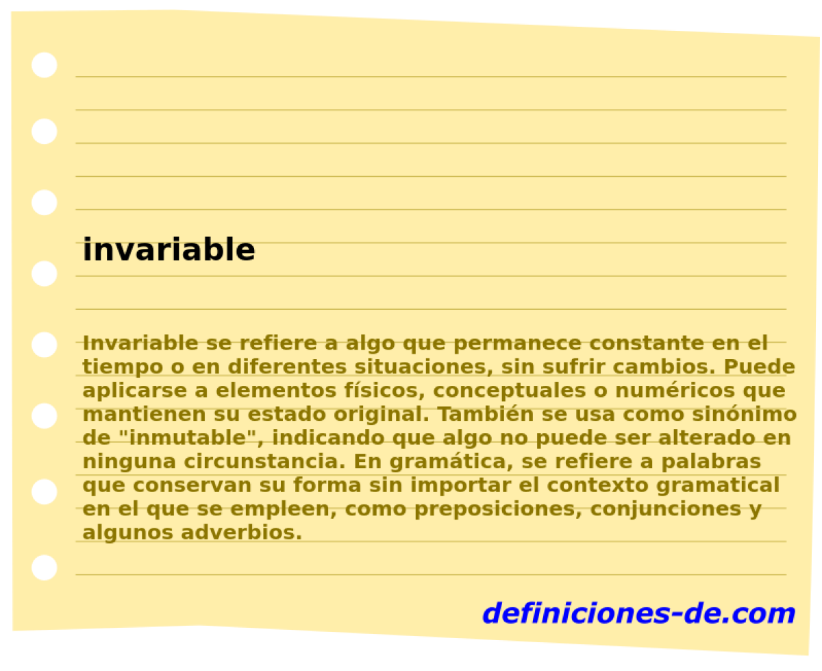 invariable 