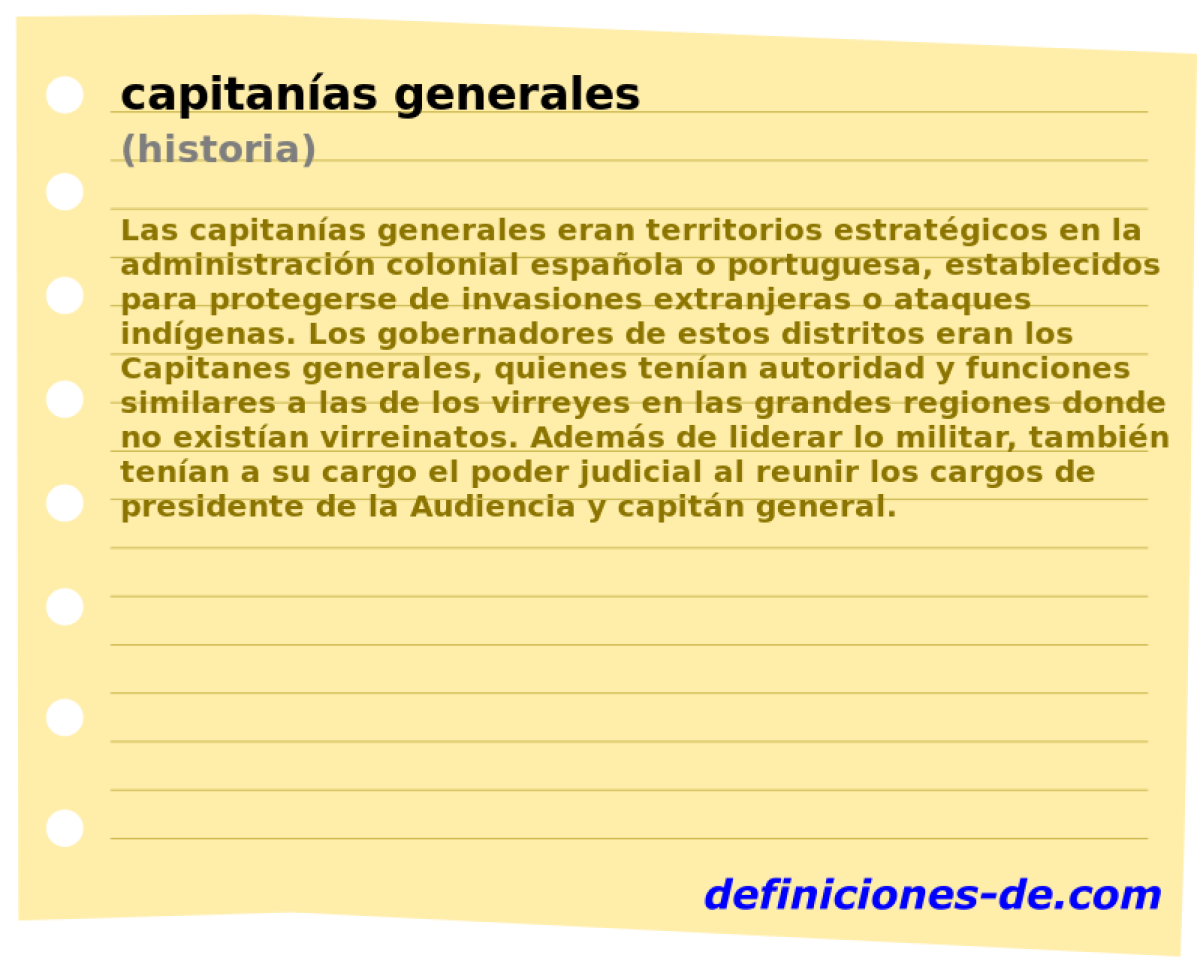 capitanas generales (historia)