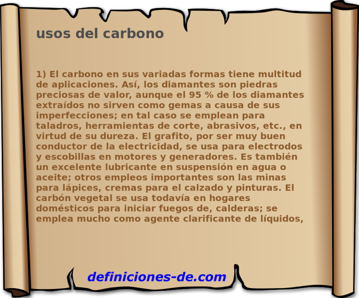 usos del carbono 